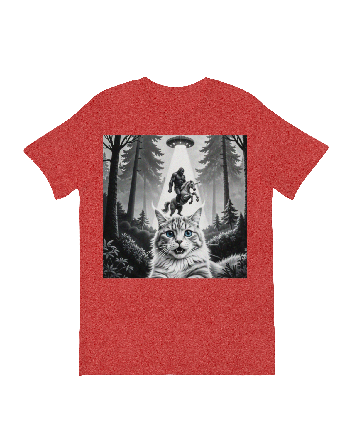 Cat with Bigfoot and Unicorn