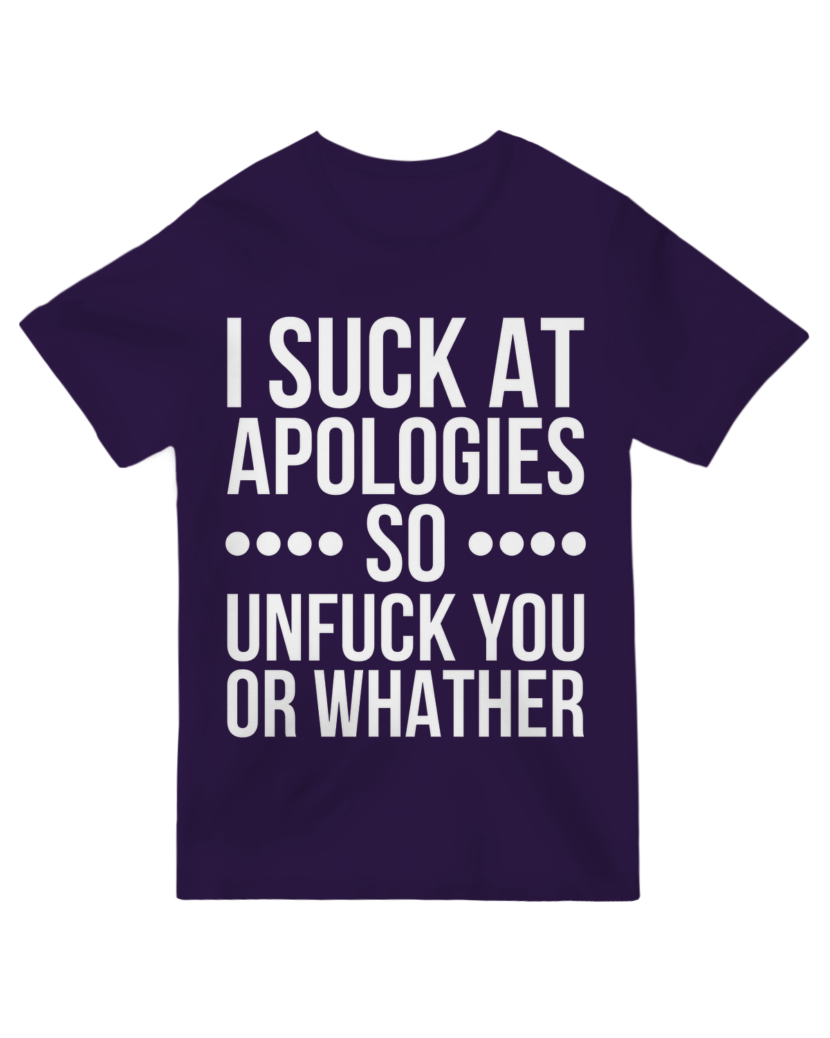 I suck at apologies so