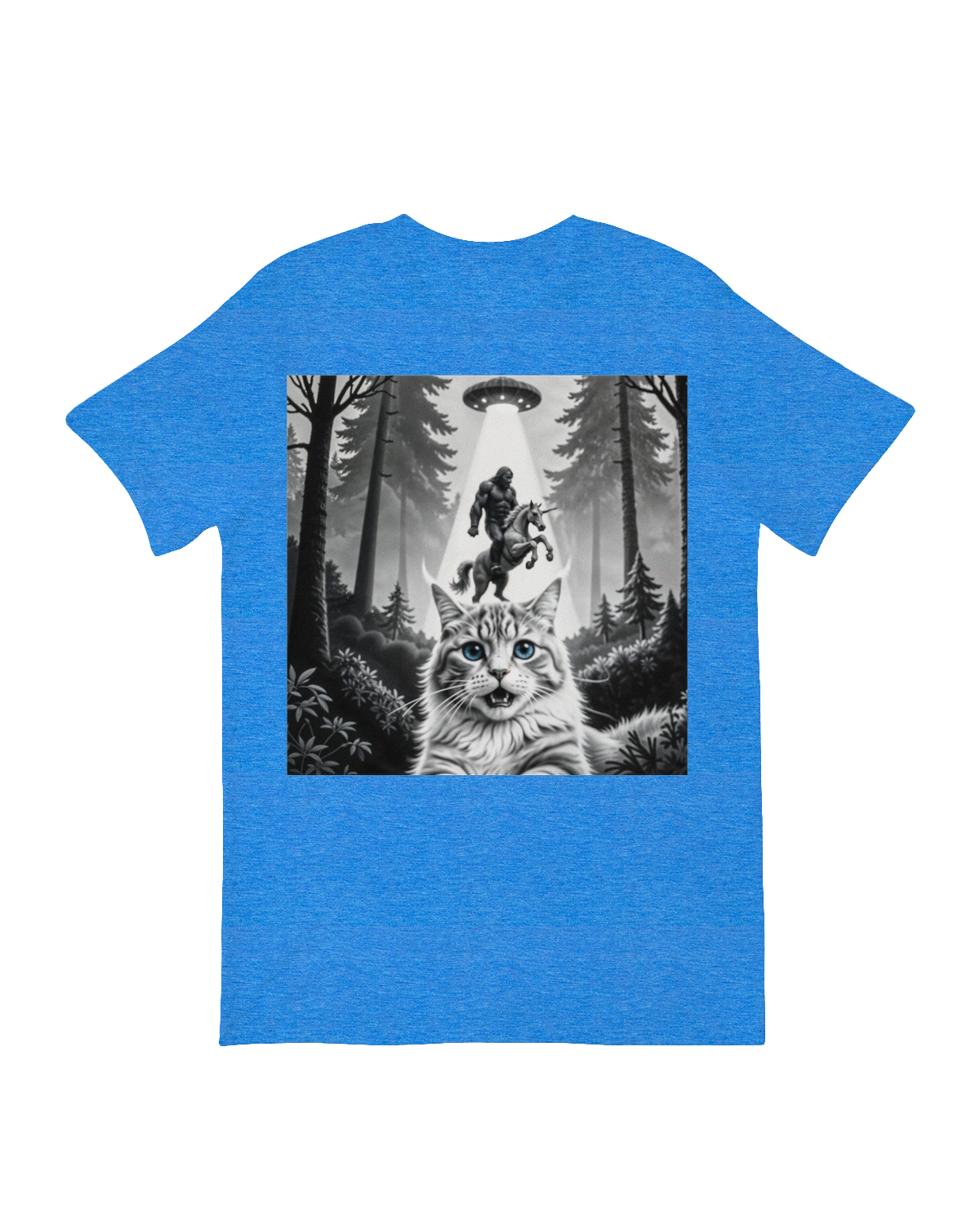 Cat with Bigfoot and Unicorn