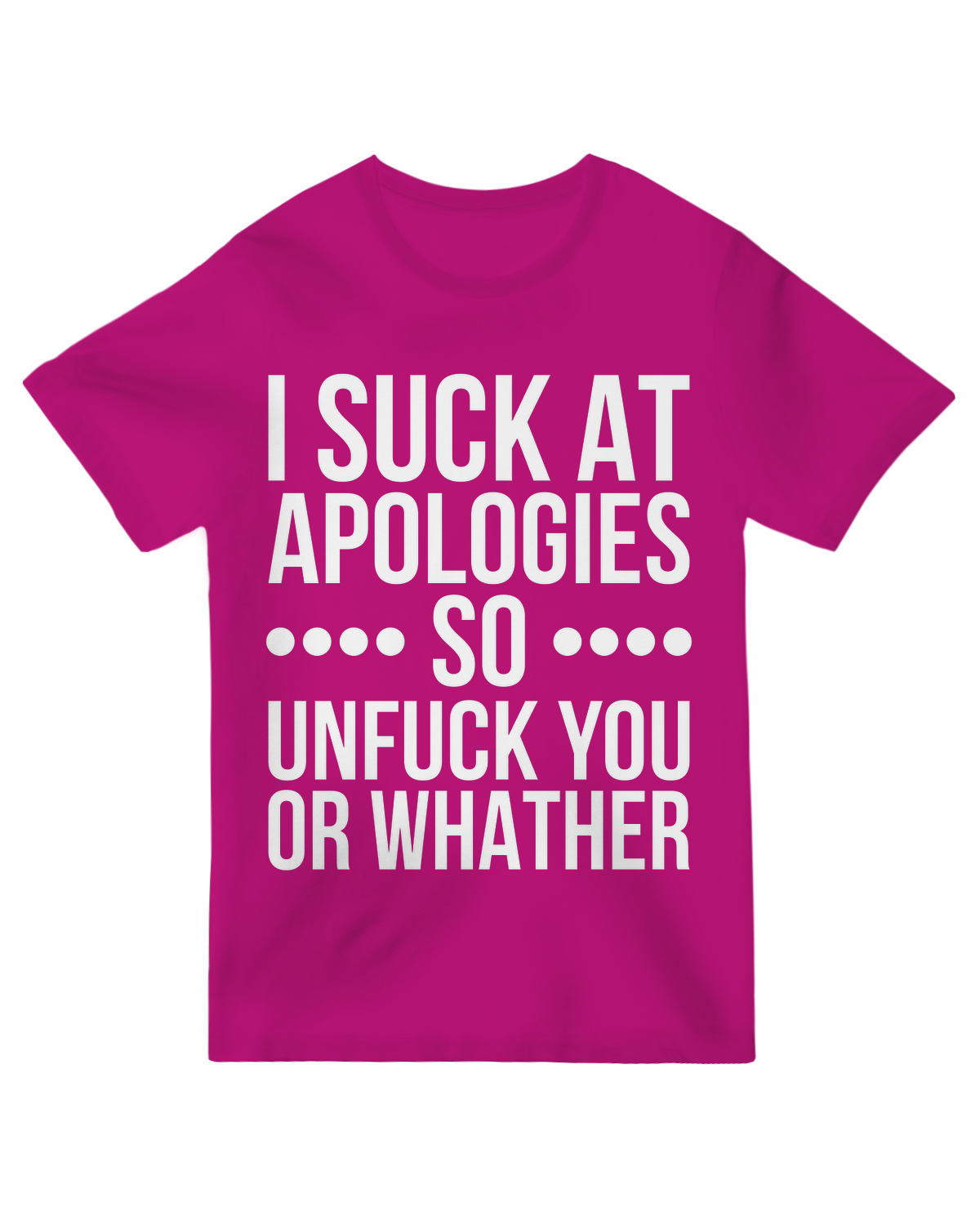 I suck at apologies so