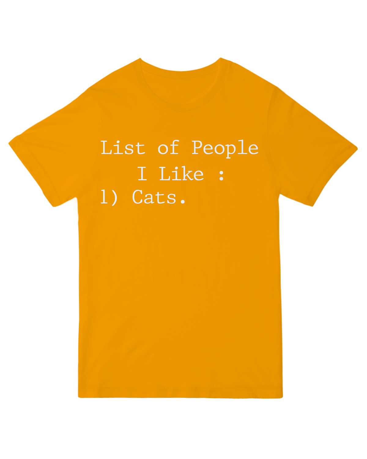 List of People I Like: Cats.