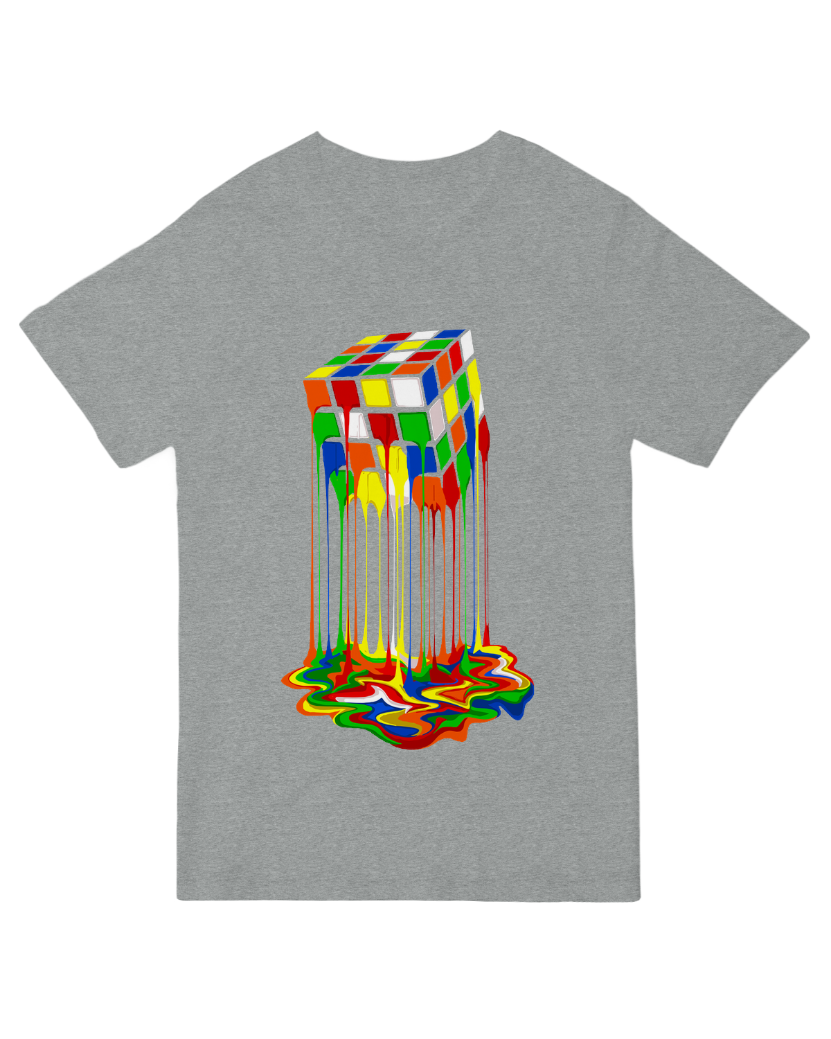 Rainbow Abstraction melted rubix cube Geek