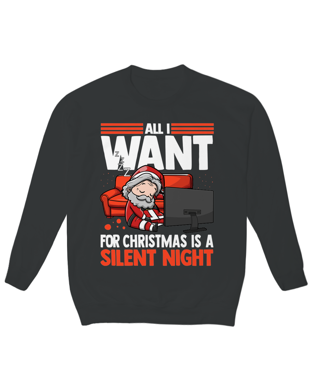 All I Want for Christmas is a Silent Night Crew Neck Fleece