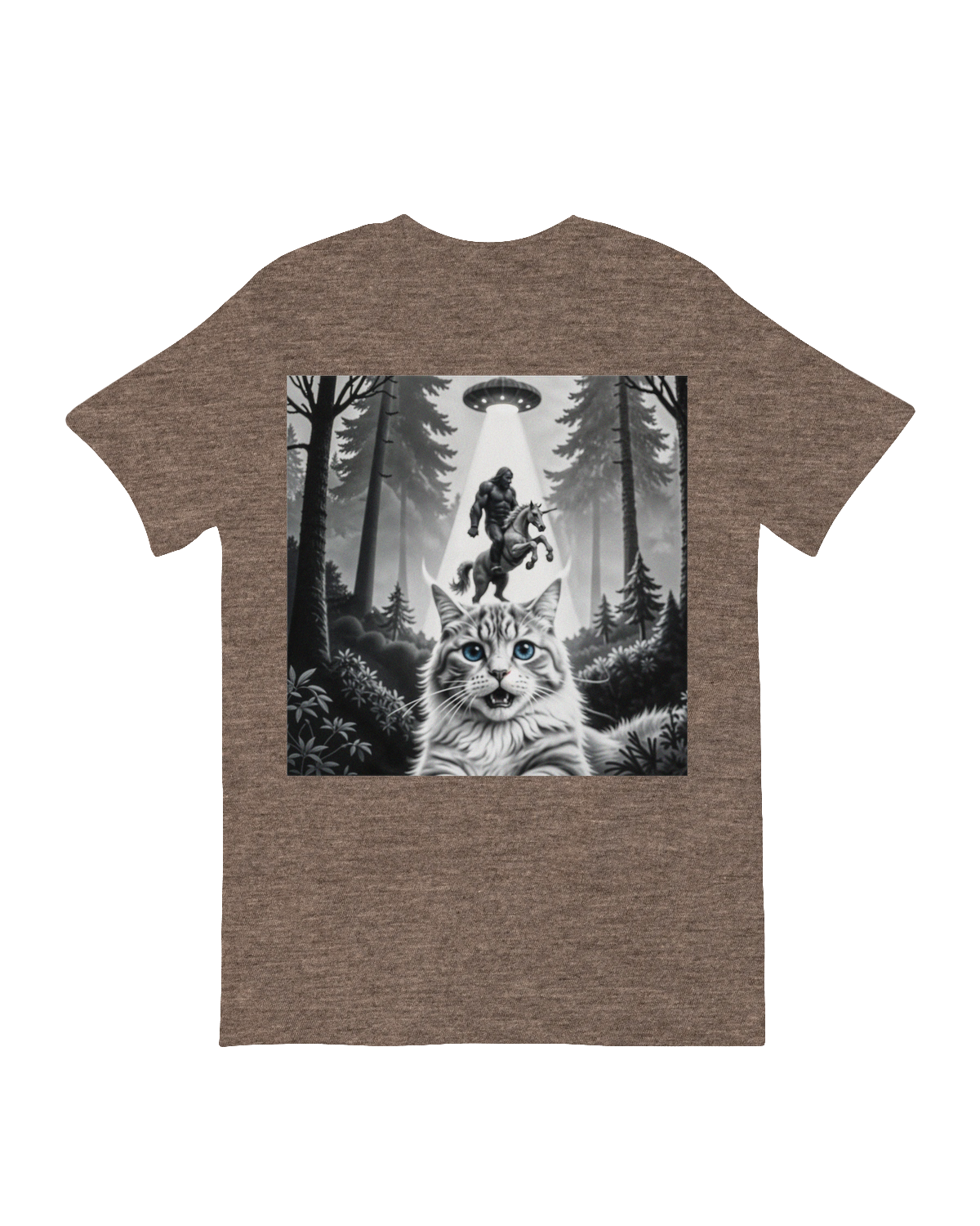 Cat with Bigfoot and Unicorn