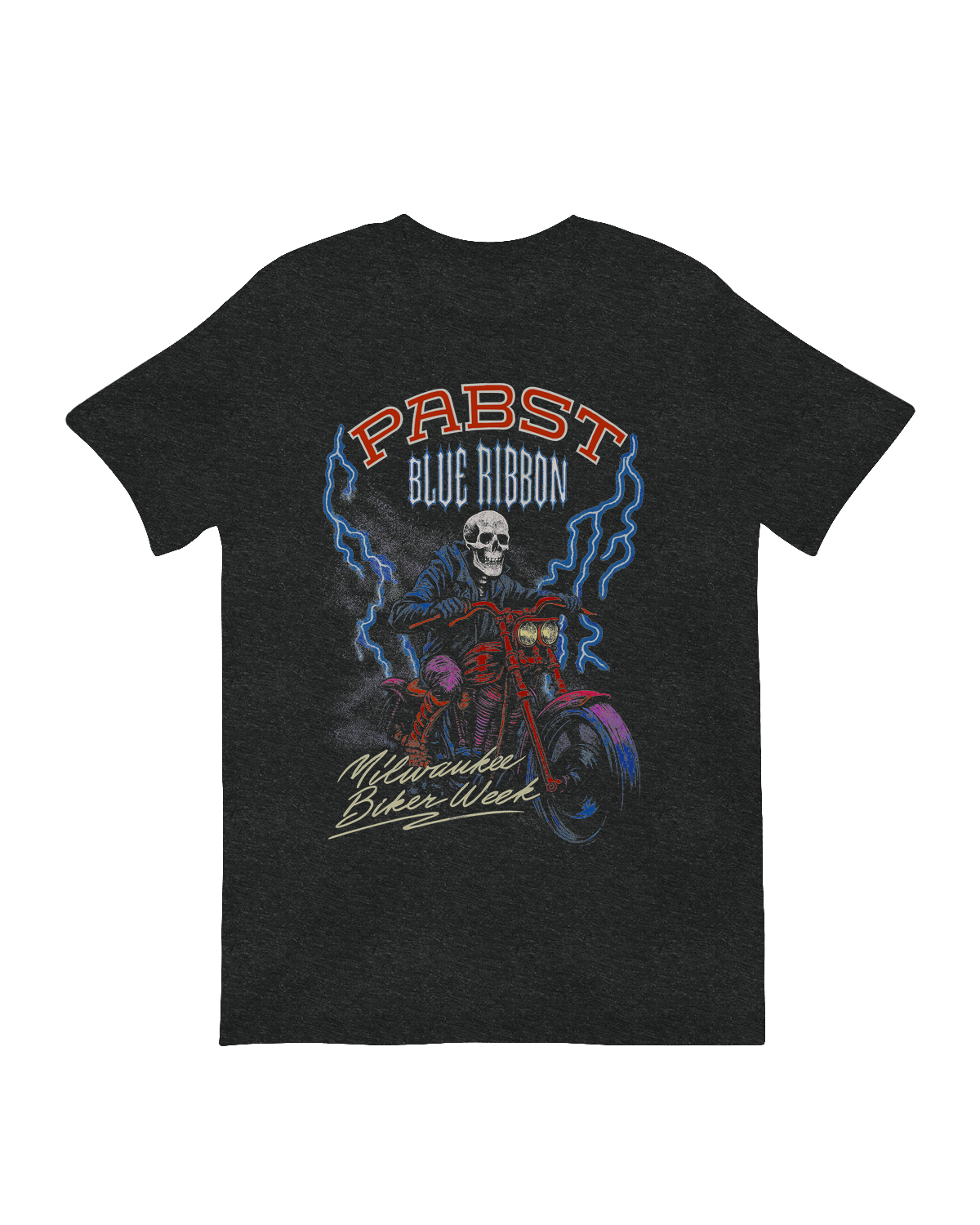 Pabst Blue Ribbon Skeleton Motorcycle