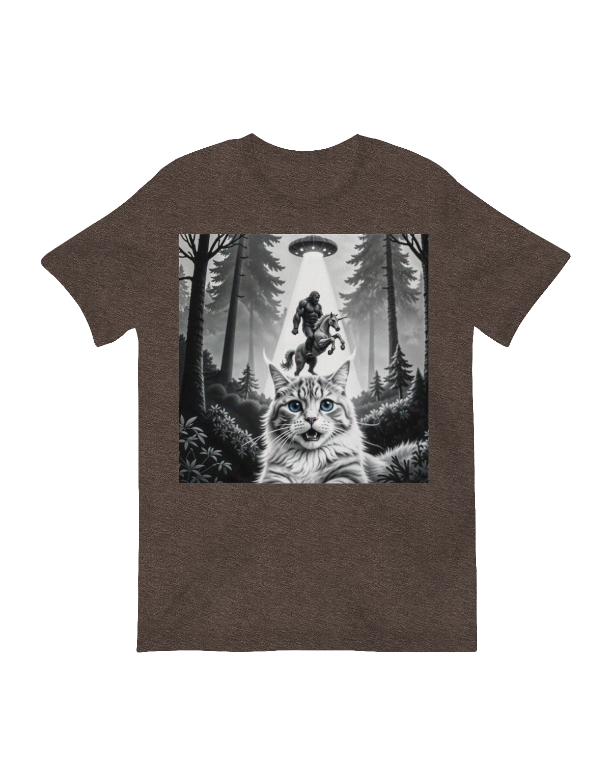 Cat with Bigfoot and Unicorn