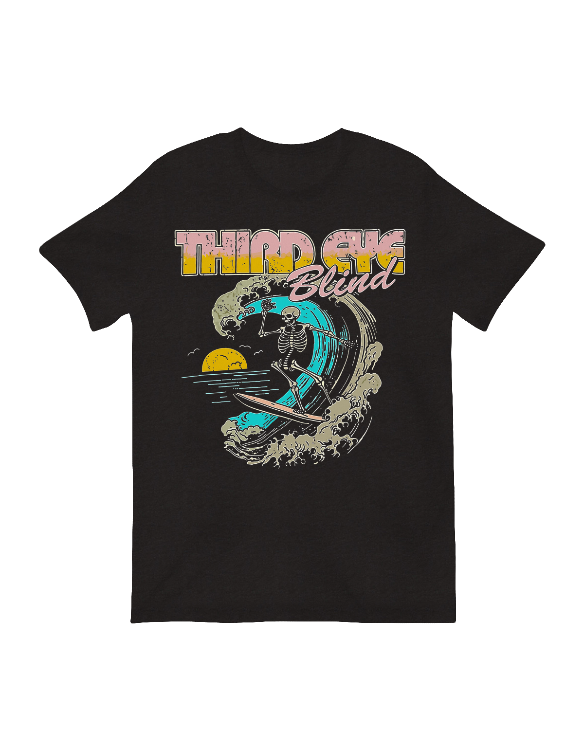 90s alternative band skeleton surfer wall art