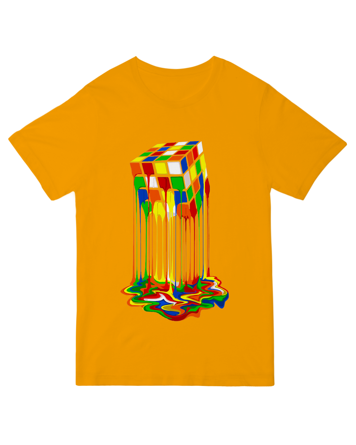 Rainbow Abstraction melted rubix cube Geek