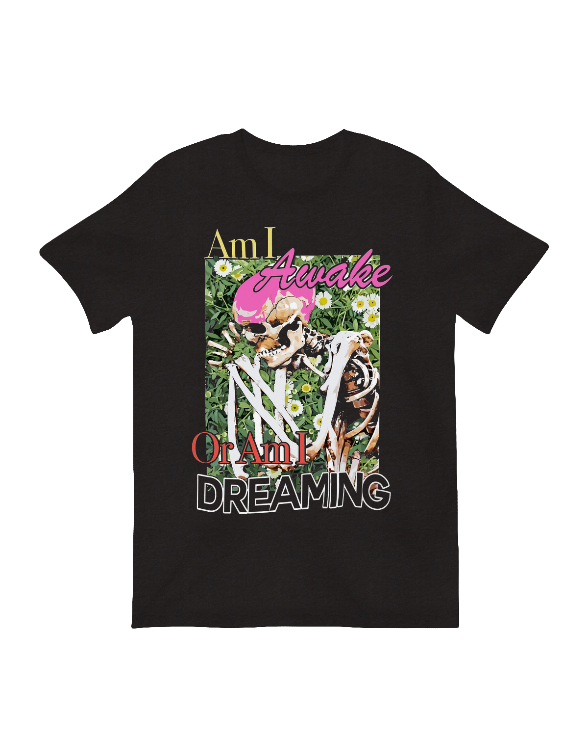 Awake Or Dreaming Skeleton philosophical art print