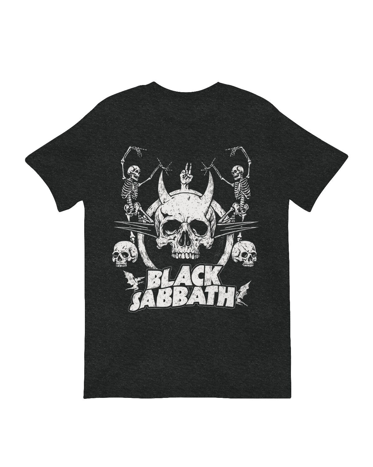Black Sabbath dancing skeletons metal art print