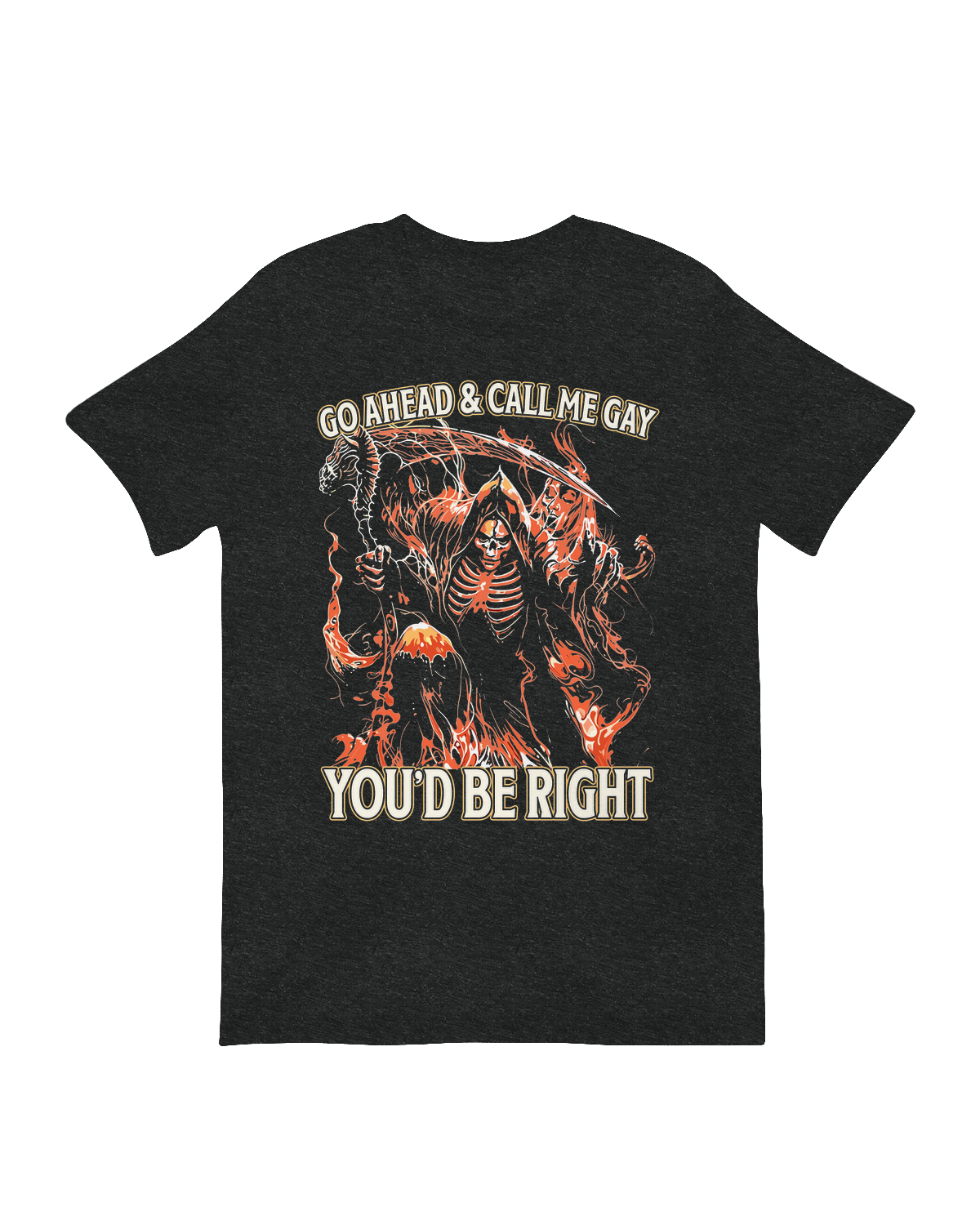 Call Me Gay Skeleton Reaper LGBTQ gothic art print