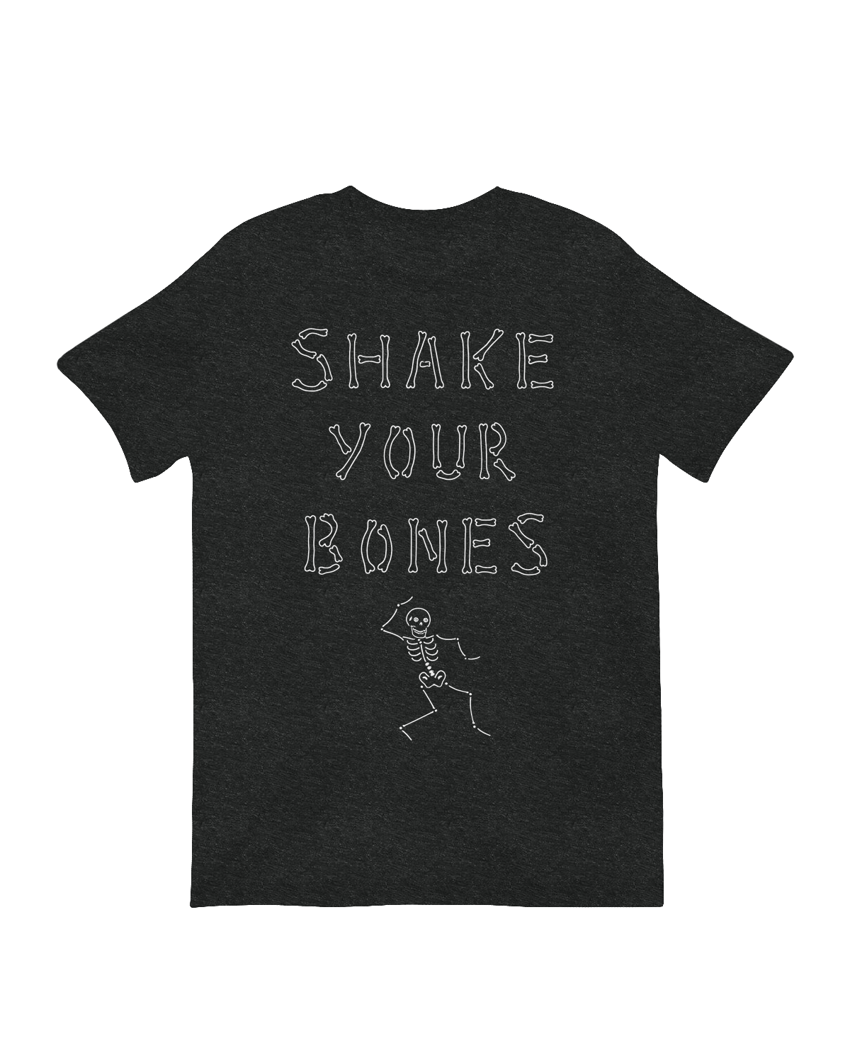 Dancing skeleton shaking bones fun art print