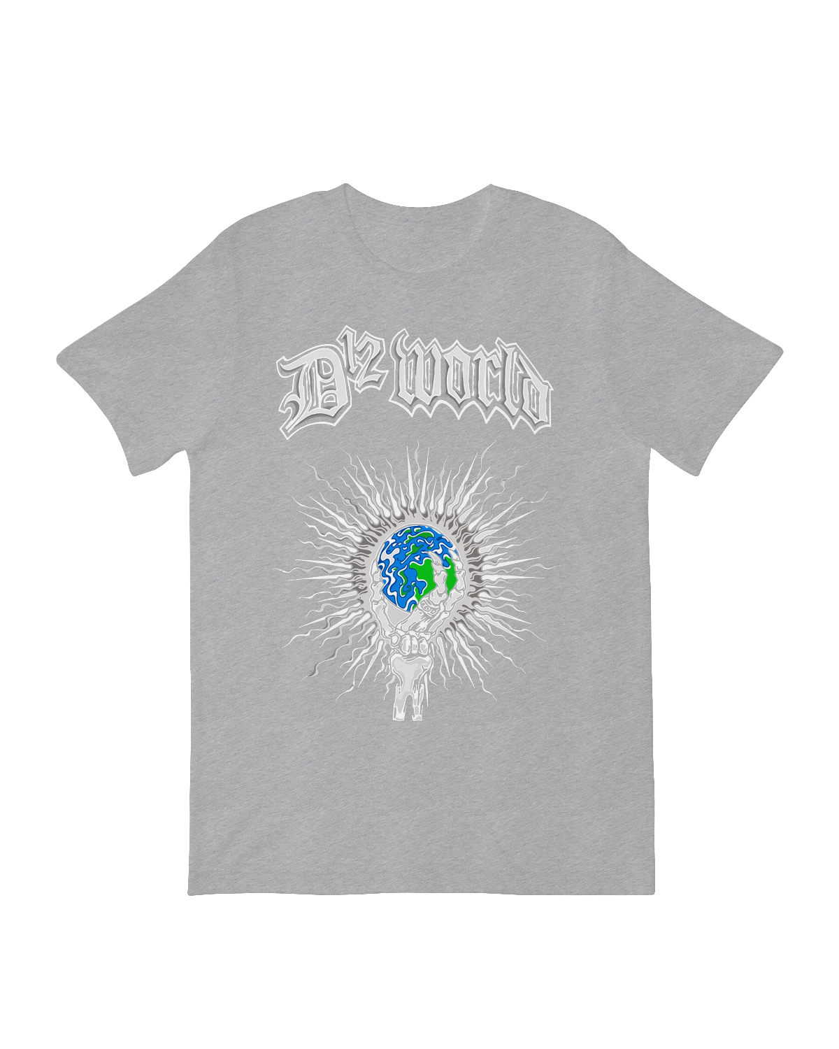 Detroit rap crew merchandise skeletal hand art