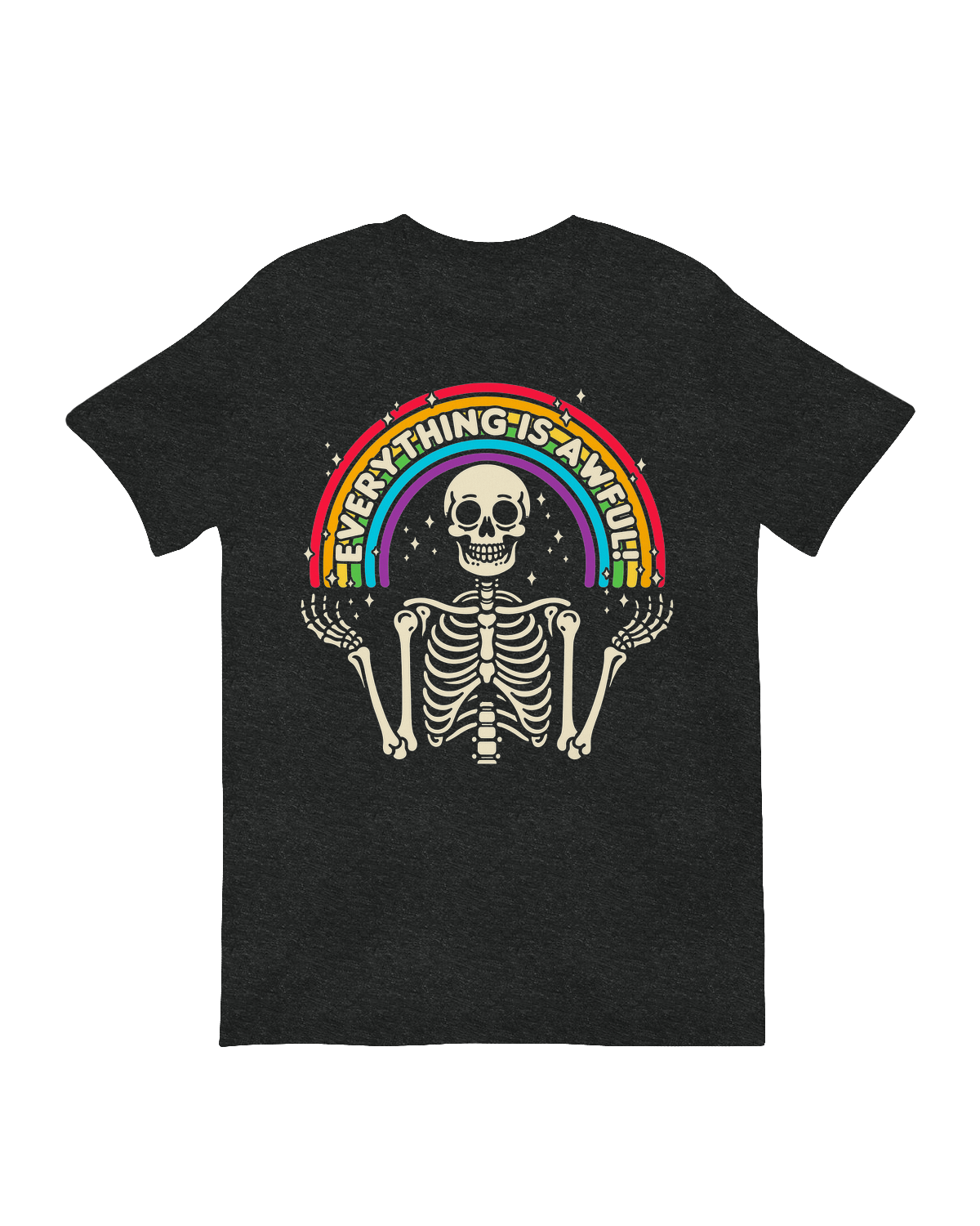 Everything Is Awful Skeleton figurine in a dramatically slumped pose