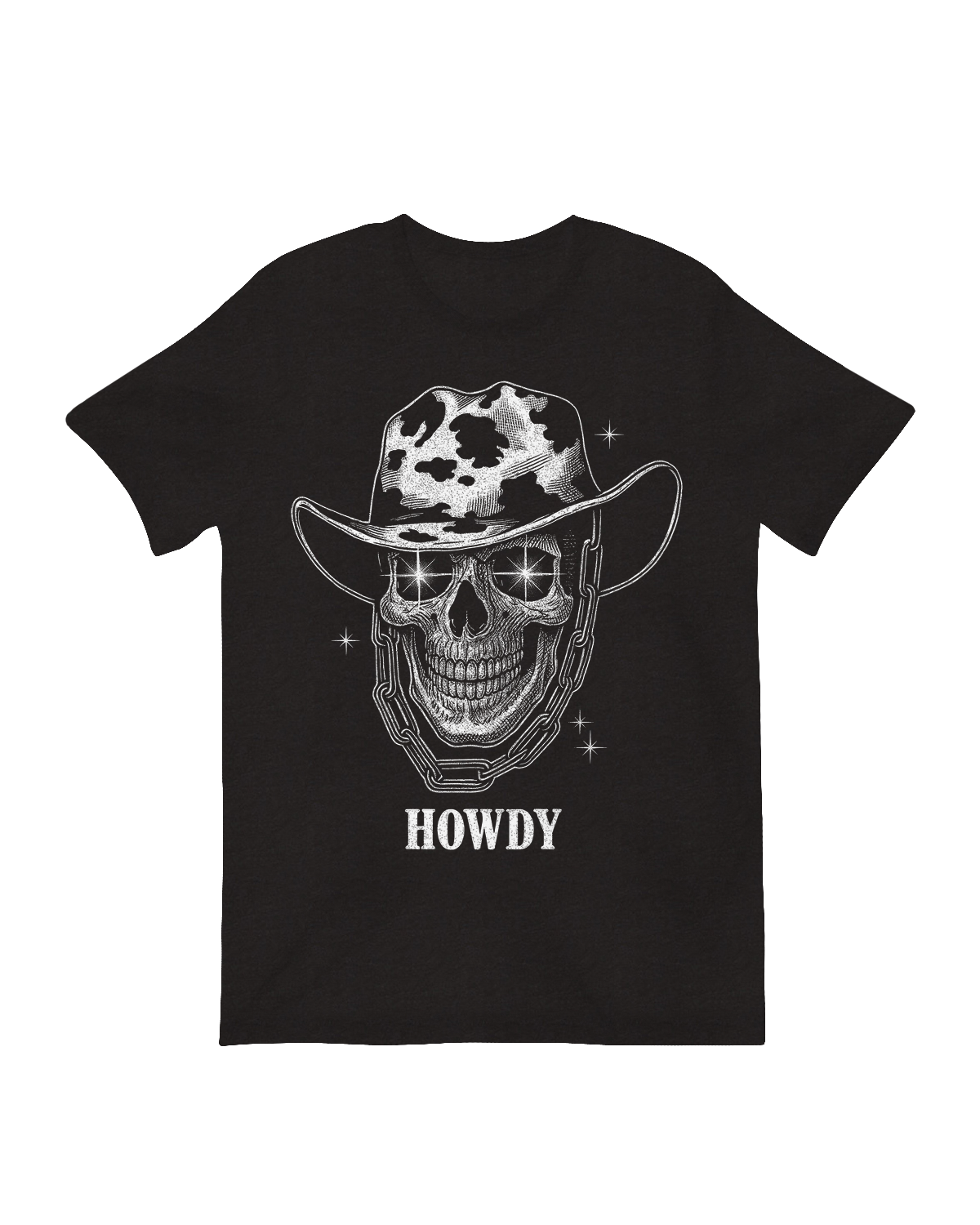Howdy Cowboy Skull Western humor art print