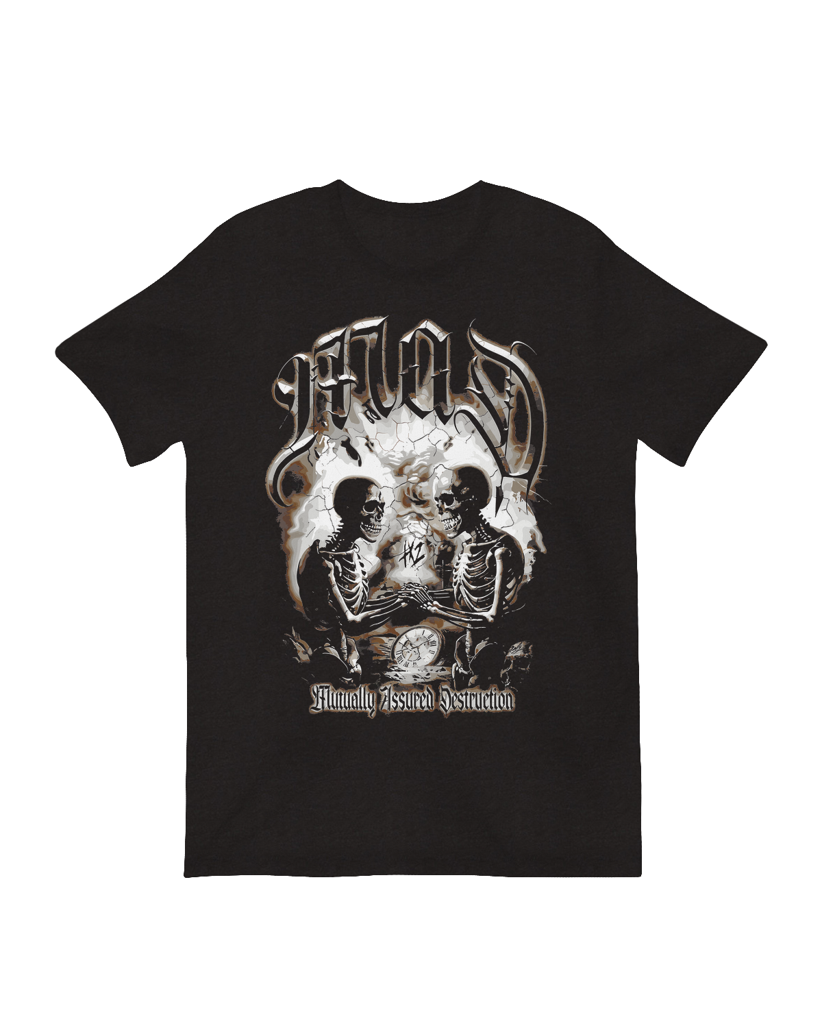 Modern punk music merchandise destructive skeleton decor