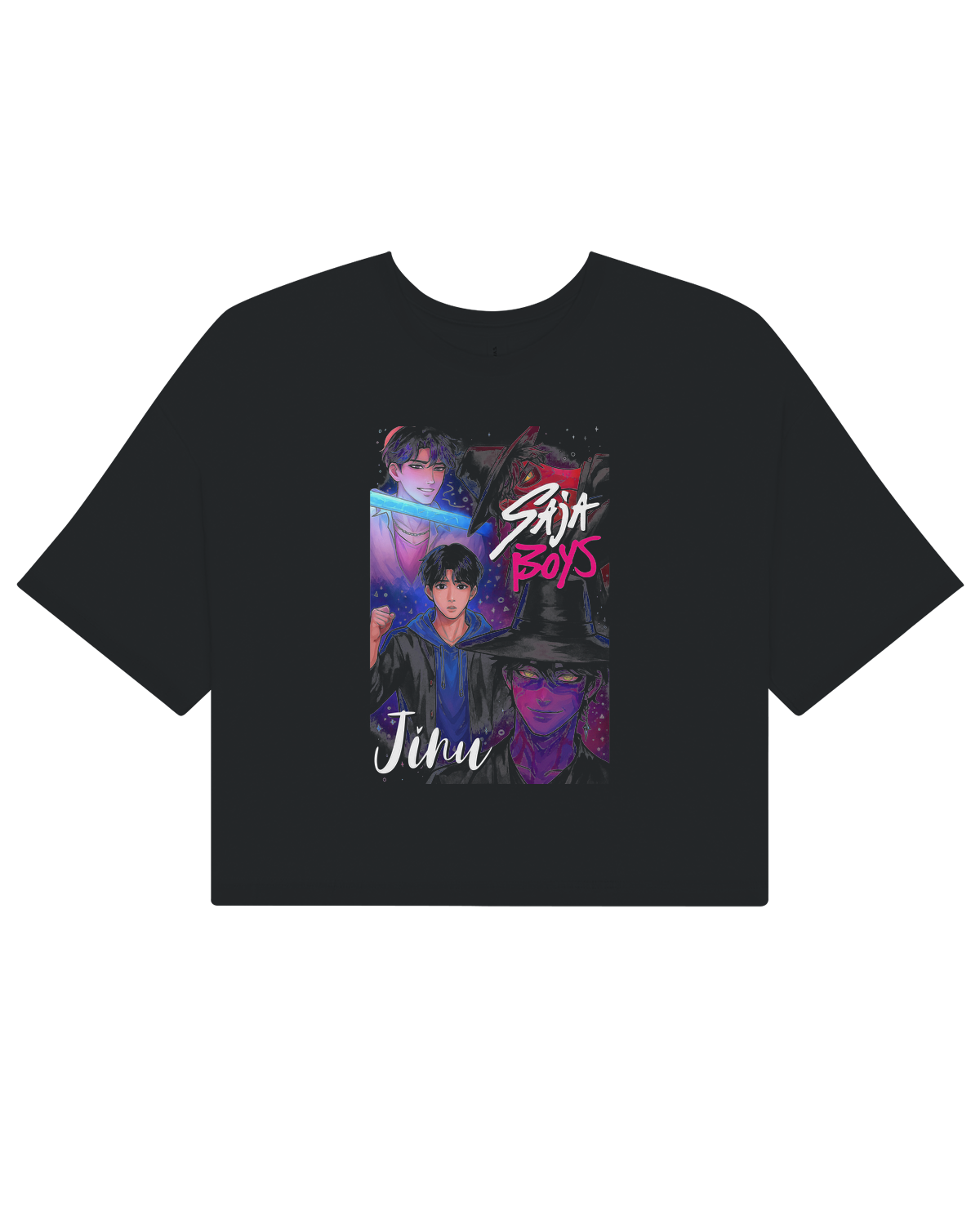 Official Jinu Kpop Ladies Premium Crop Top on model