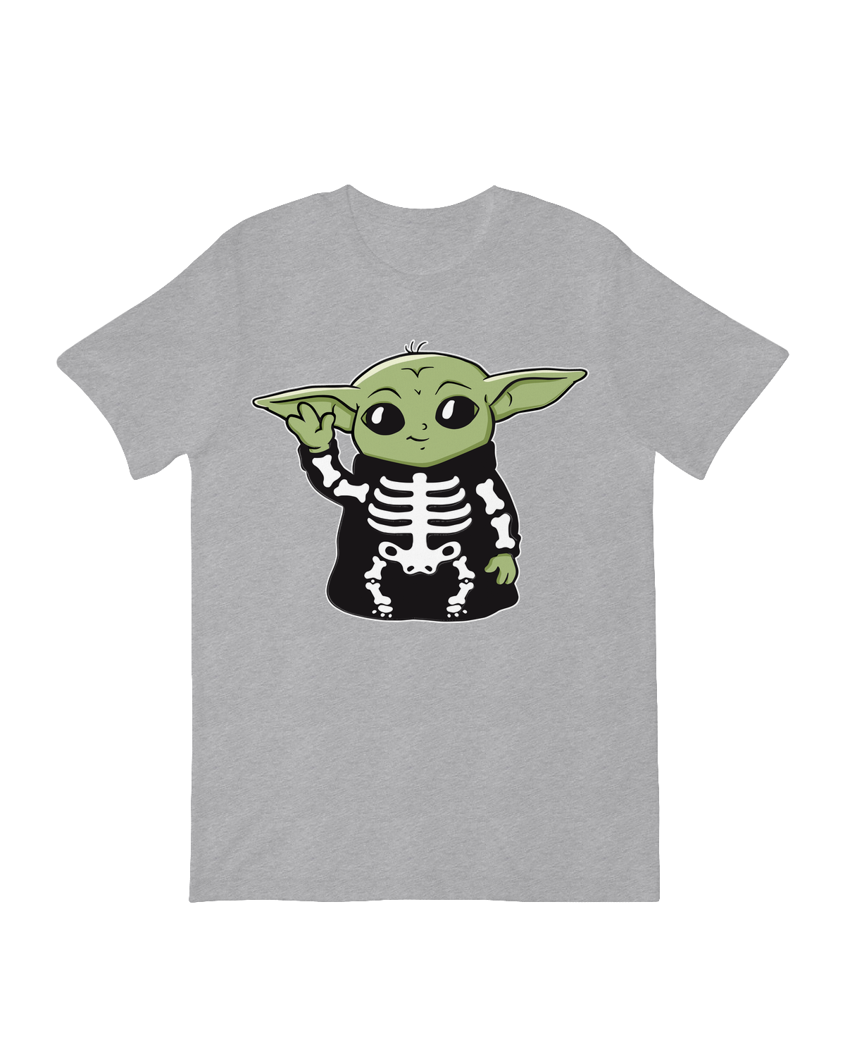 Full front view of 5-foot Star Wars Boba Fett Skeleton Halloween decoratiOfficial Star Wars The Mandalorian Buildable Grogu Skeleton Model Kit
on