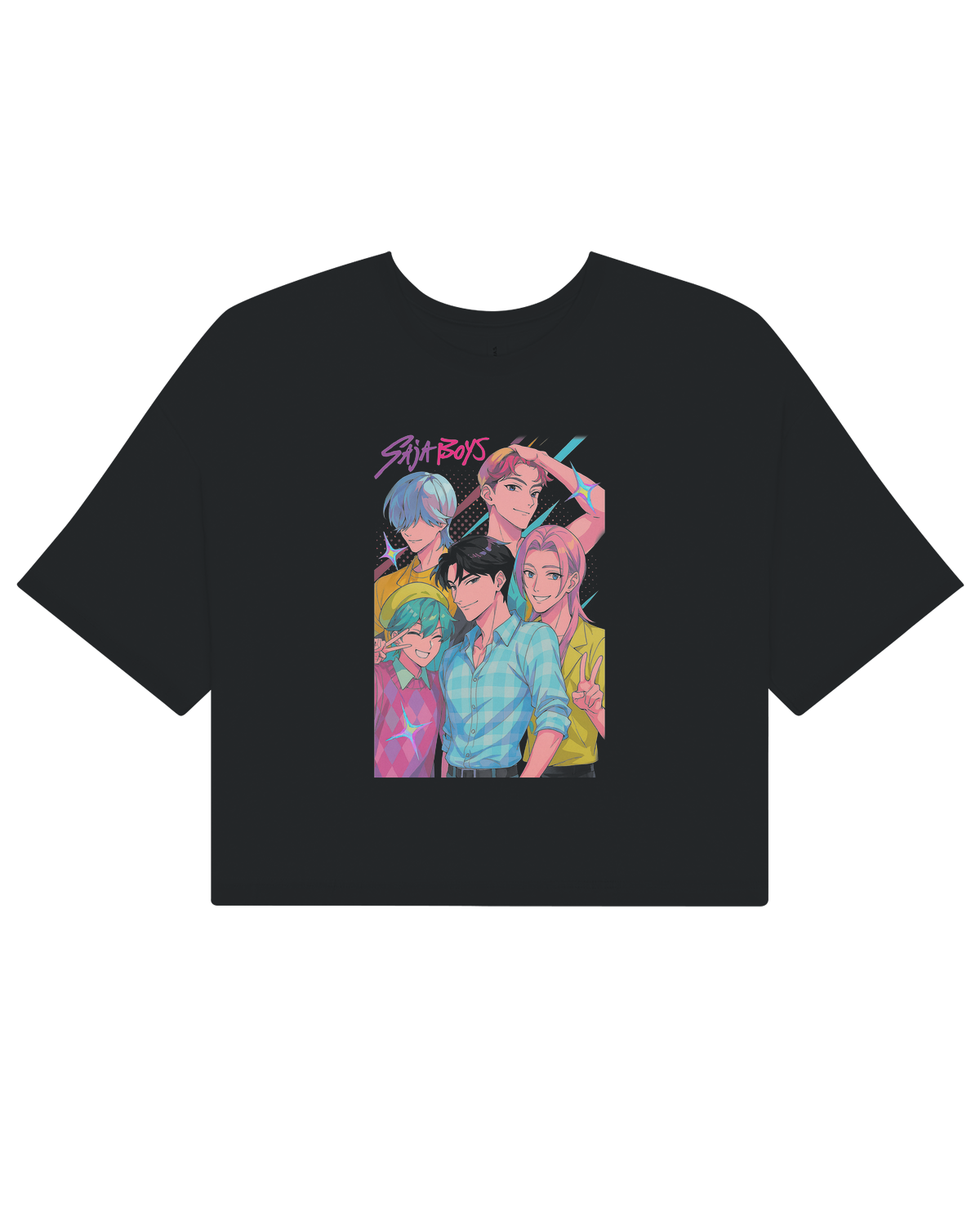 The crop top layered under a blazer showing its perfect proportions