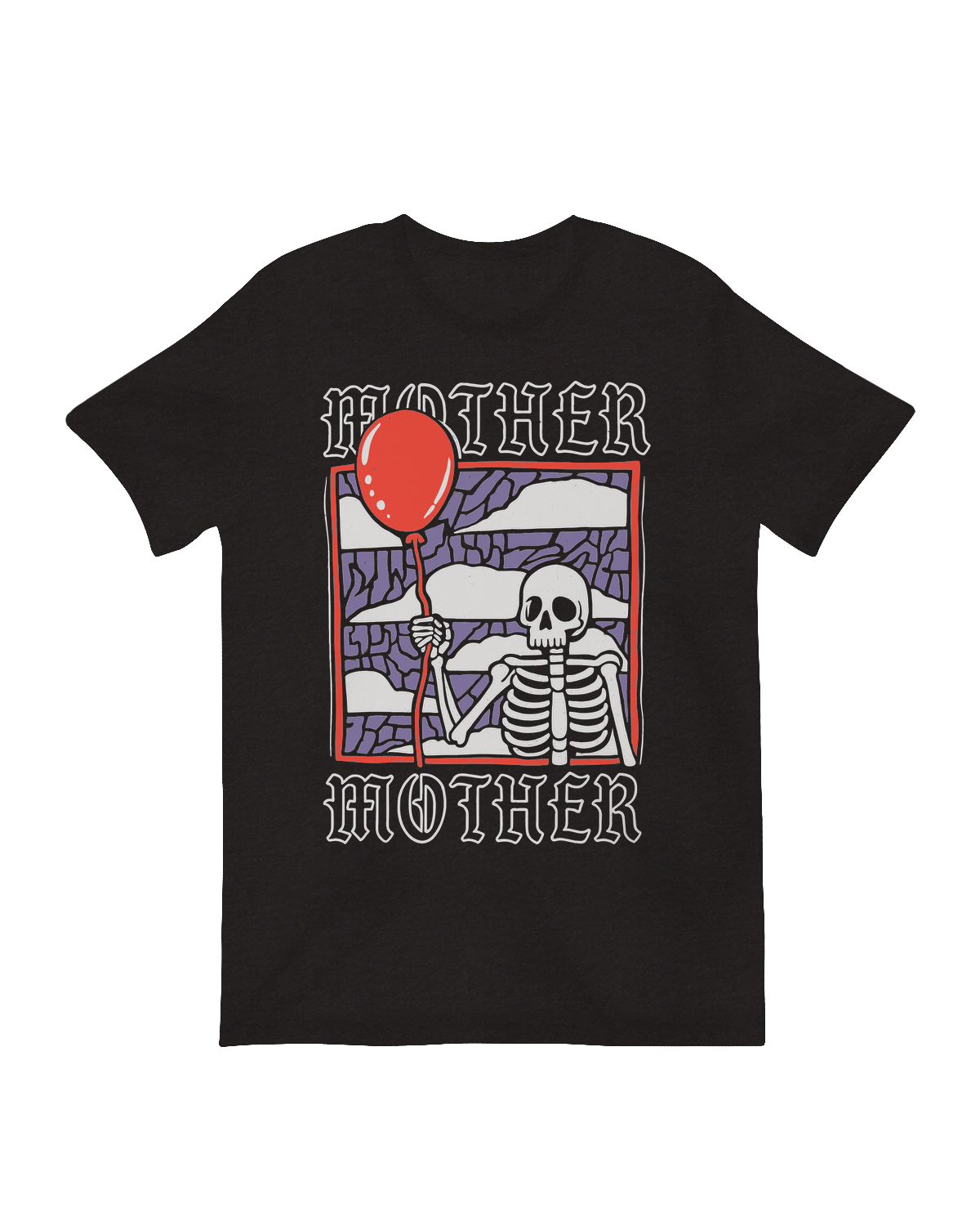 Whimsical skeleton with balloon band merchandise decor