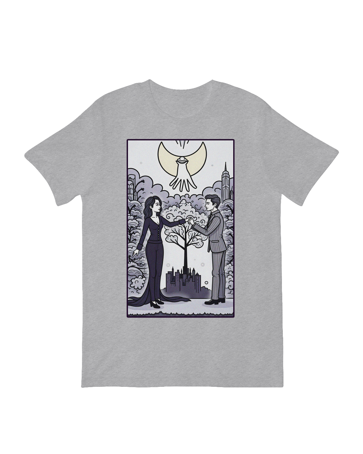 "Black Addams Family tribute t-shirt with subtle gothic lettering, styled for Wednesday Addams fans and vintage horror enthusiasts"