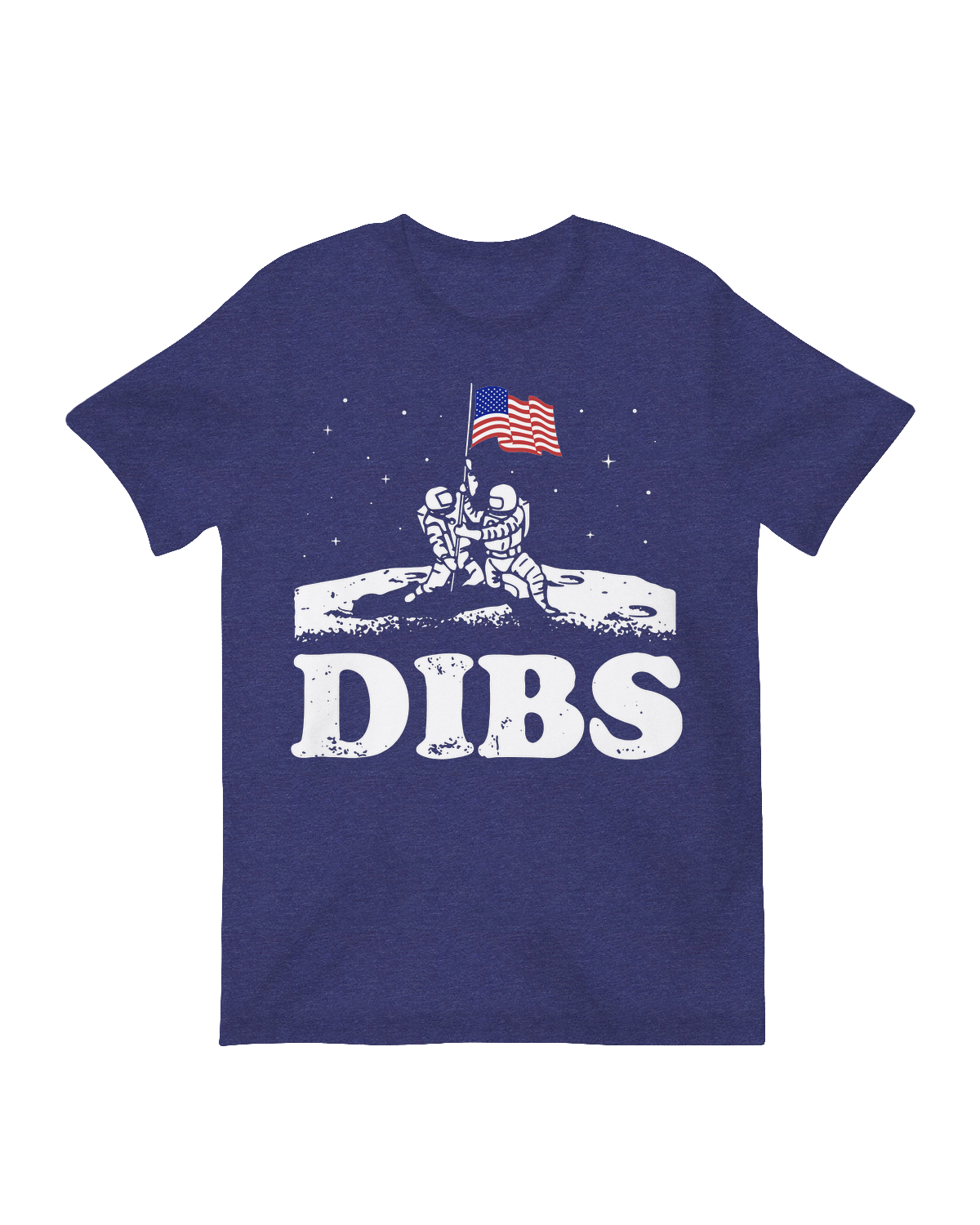 American Dibs On The Moon T-Shirt – Funny Space Patriotism Graphic Tee