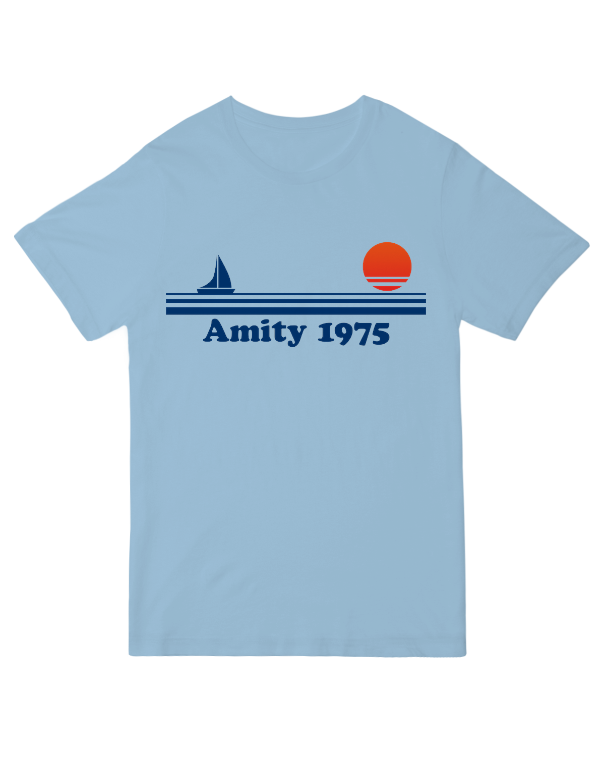 "Amity 1975 Jaws Nerd T-Shirt - Vintage 1975 Shark Horror Movie Fan Apparel"