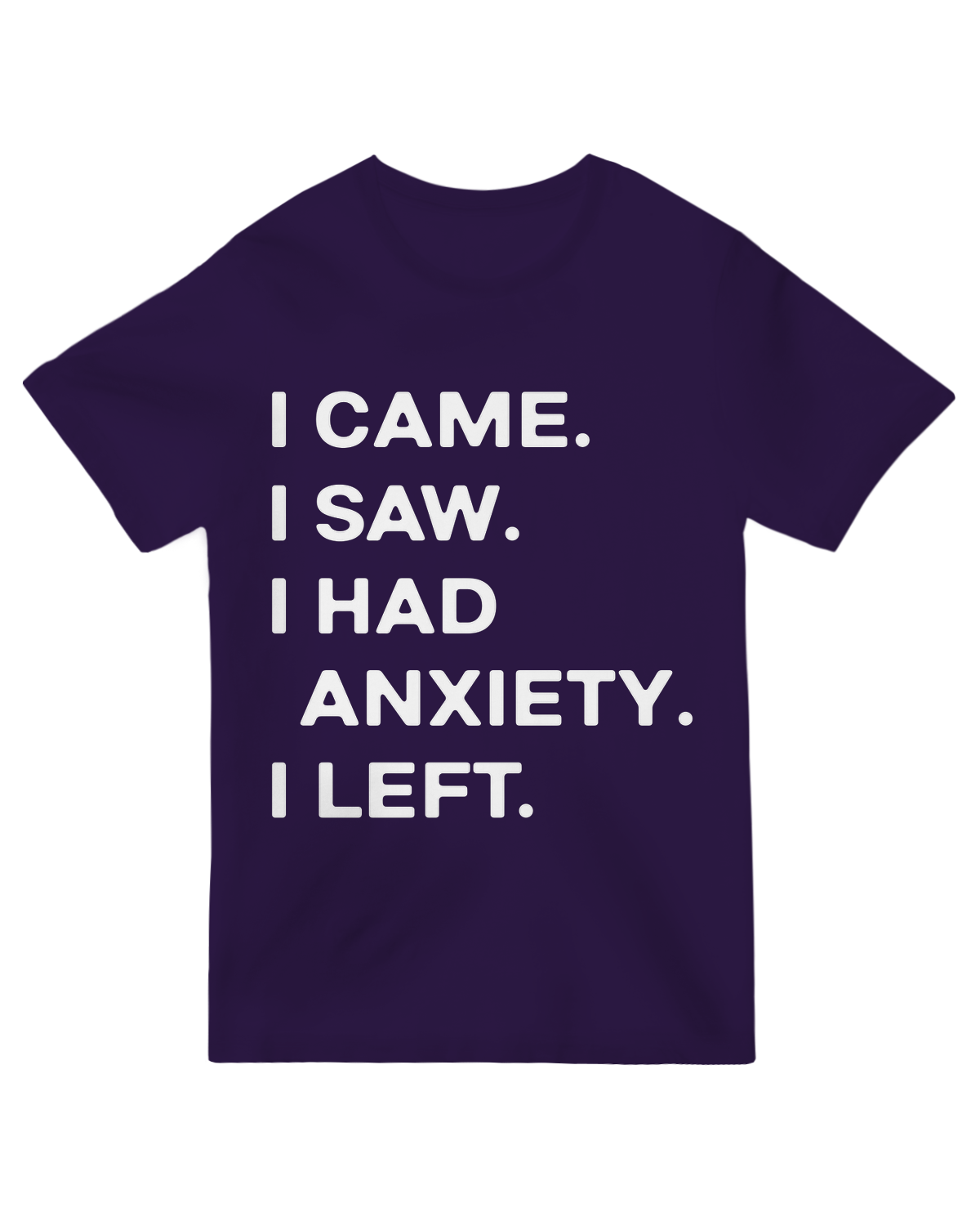 "Oatmeal mental health t-shirt with 'Anxiety' text - soft unisex tee for anxiety awareness"