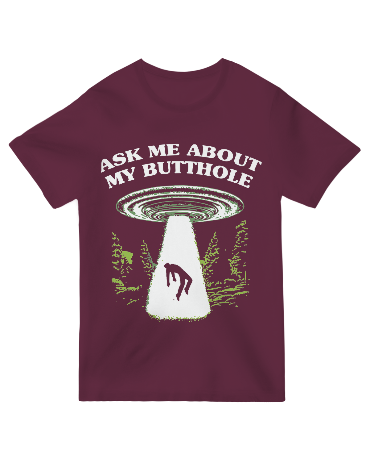 "Ask Me..." white t-shirt with playful prompt design – unisex soft cotton conversation starter