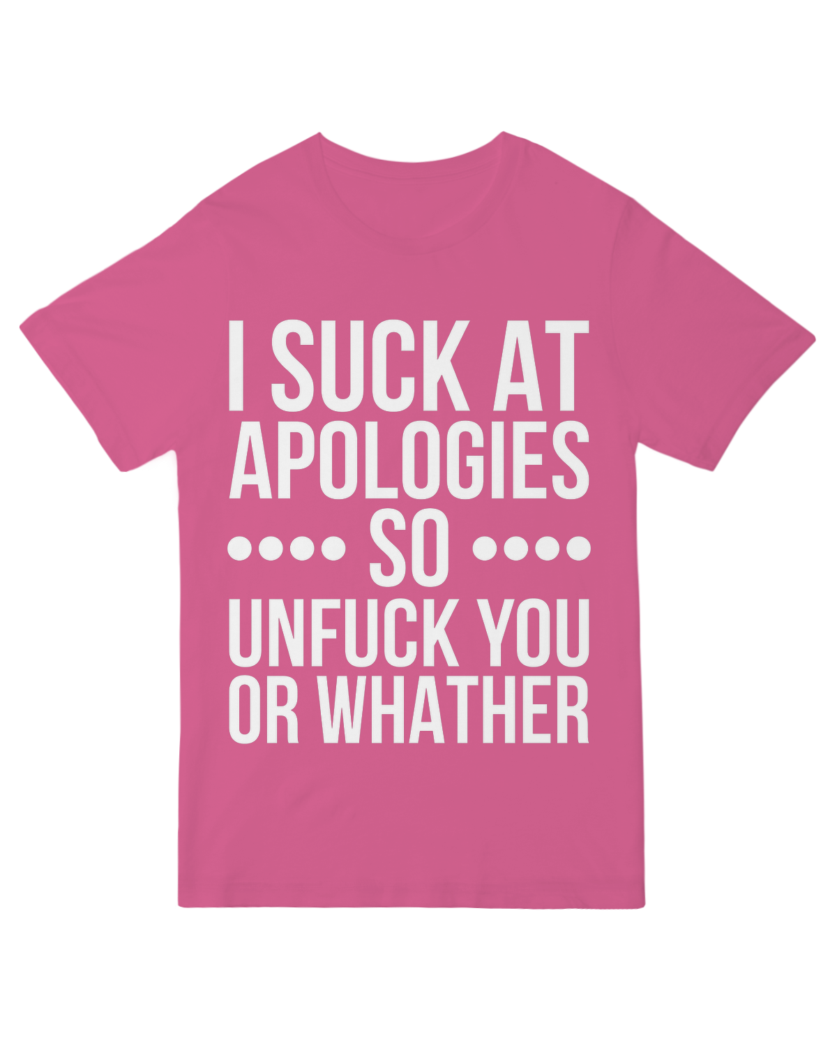 I suck at apologies so