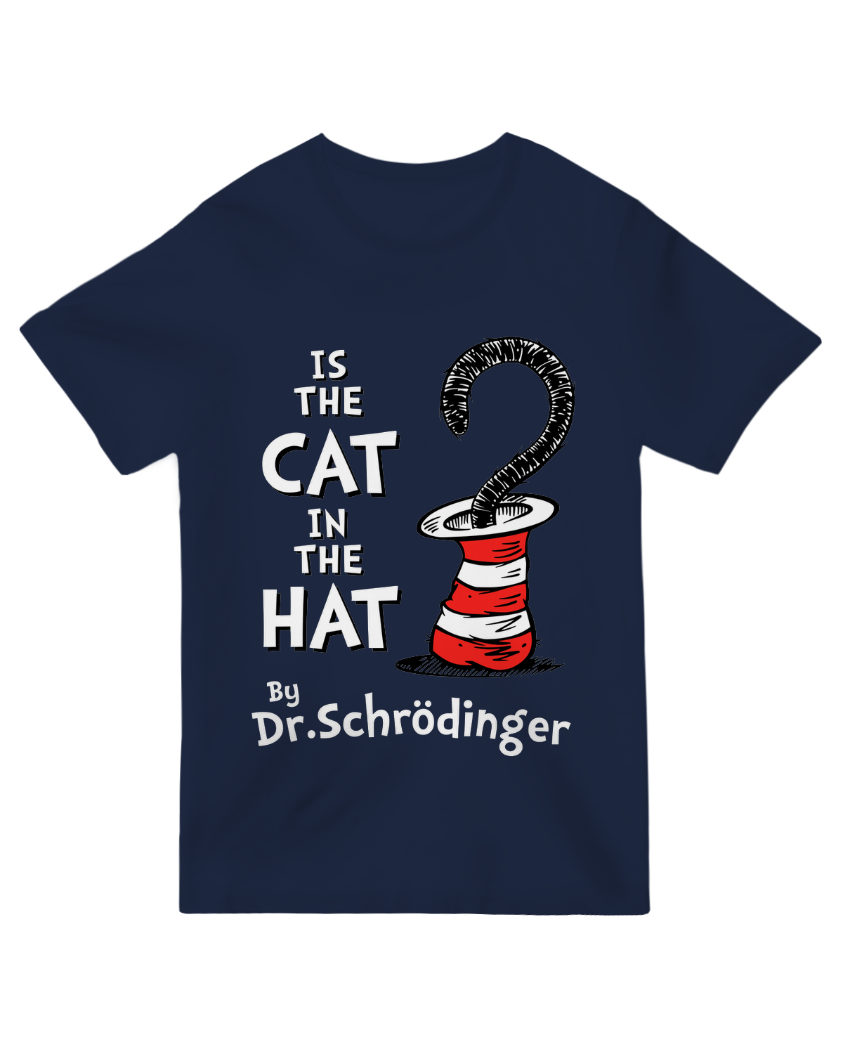 "Red children's book inspired t-shirt with playful cat design - classic story cotton tee for teachers and readers"
