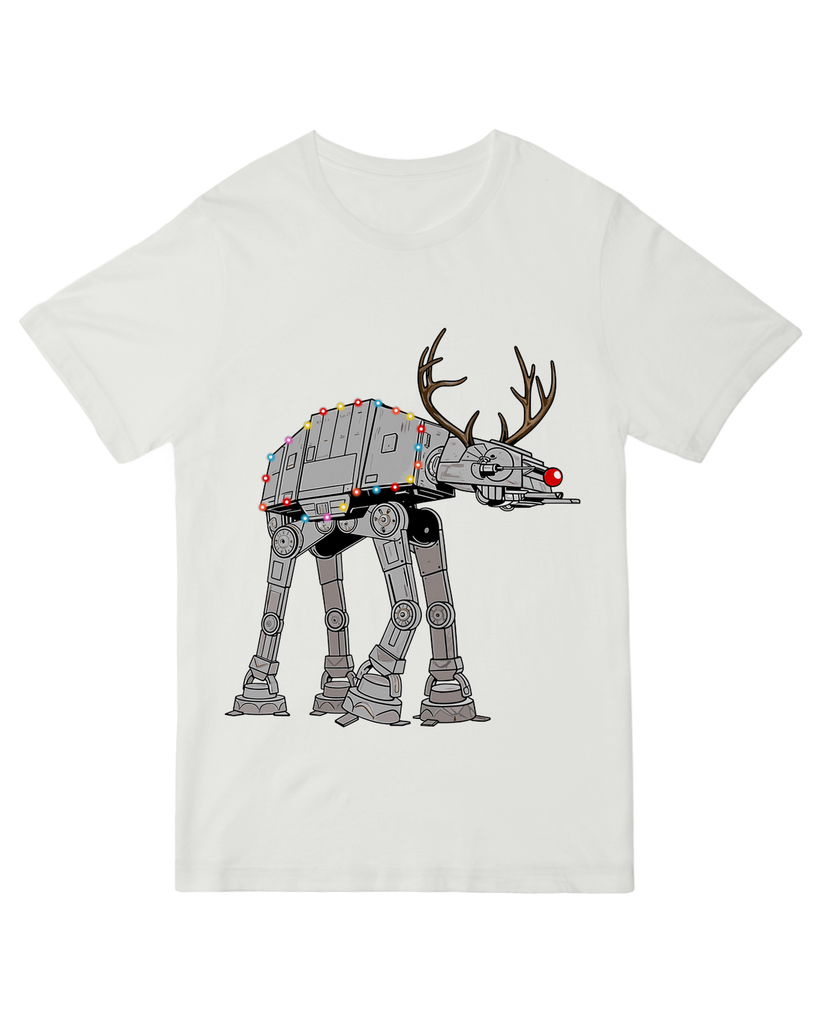 "Christmas Imperial Walker T-Shirt - Star Wars AT-AT Holiday Graphic Tee for Fans"