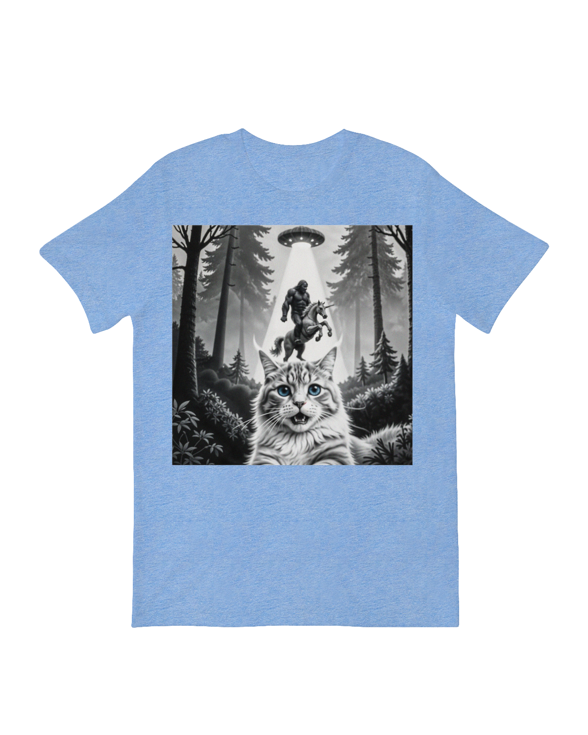 Cat with Bigfoot and Unicorn