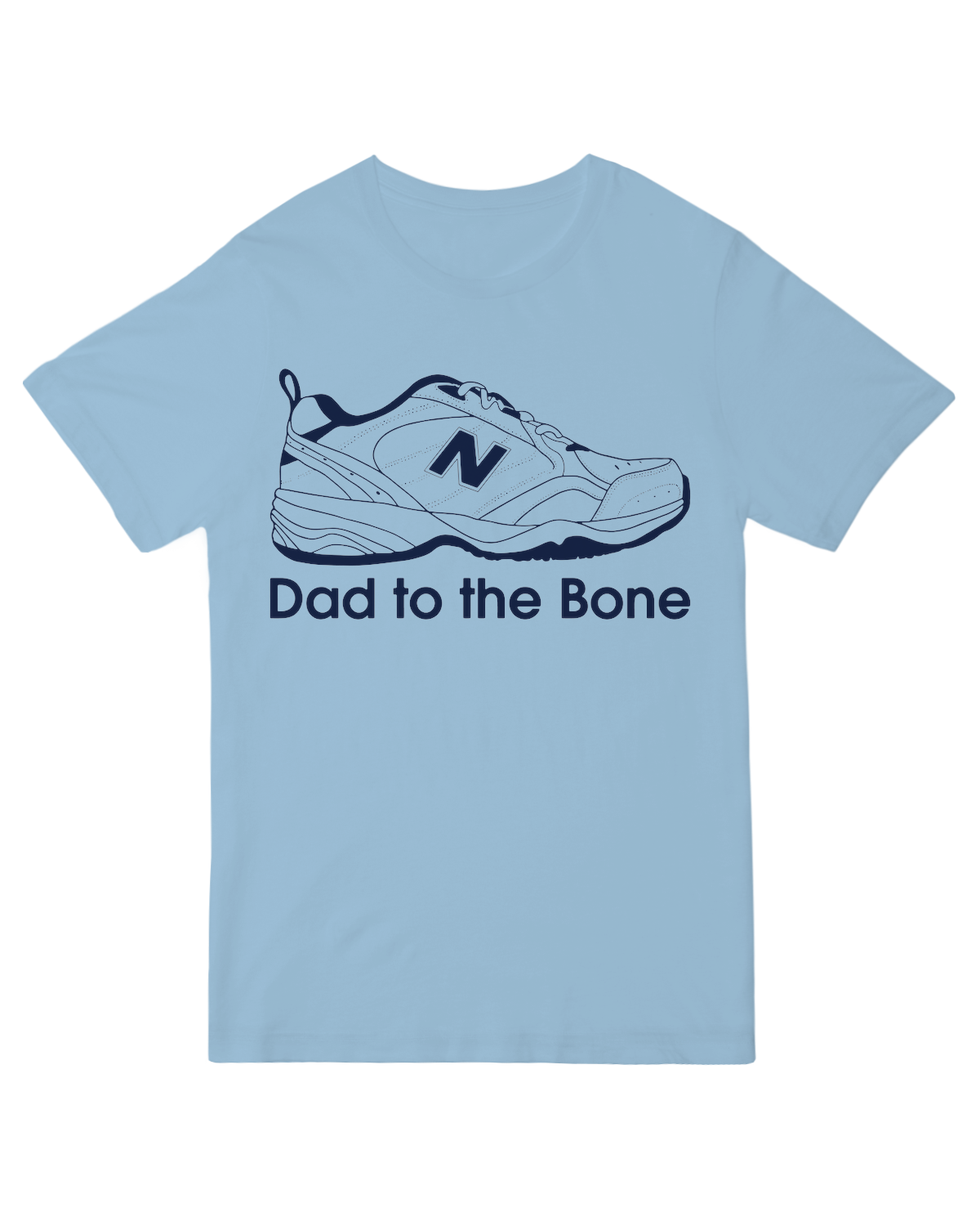 "Funny 'Dad to the Bone' t-shirt, perfect Father's Day gift for proud dads who love humor"
