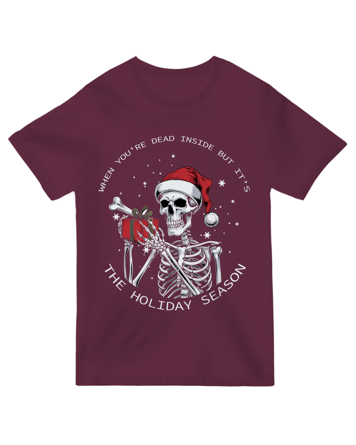 "When You're Dead Inside t-shirt - Dark humor meme apparel for sarcastic souls"