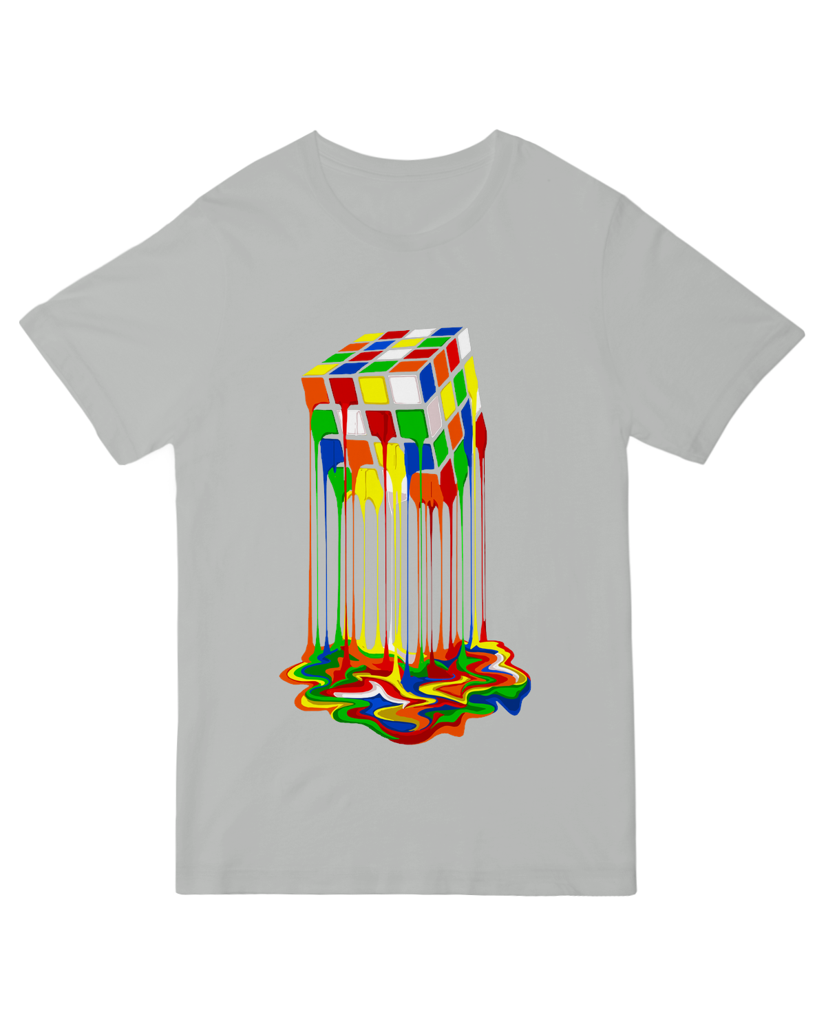 Rainbow Abstraction melted rubix cube Geek