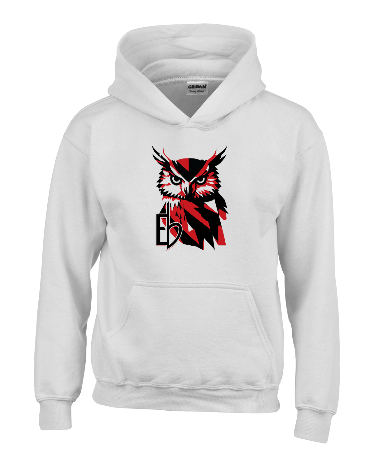 "Blue Echo Bird heavy blend hoodie for kids with nature graphic - cozy fleece pullover for boys and girls ages 6-16"