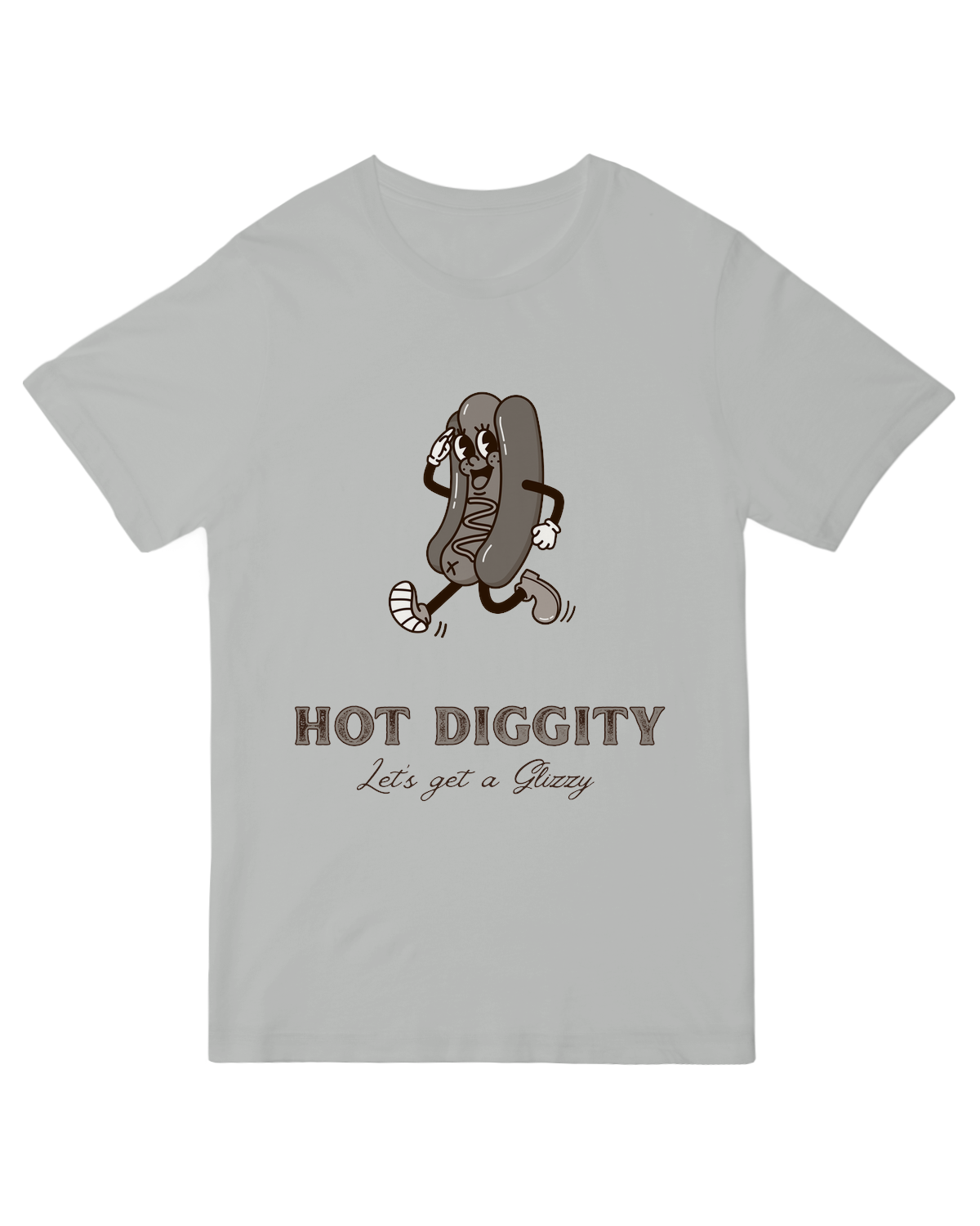 Hot Diggity Glizzy Grey Tee