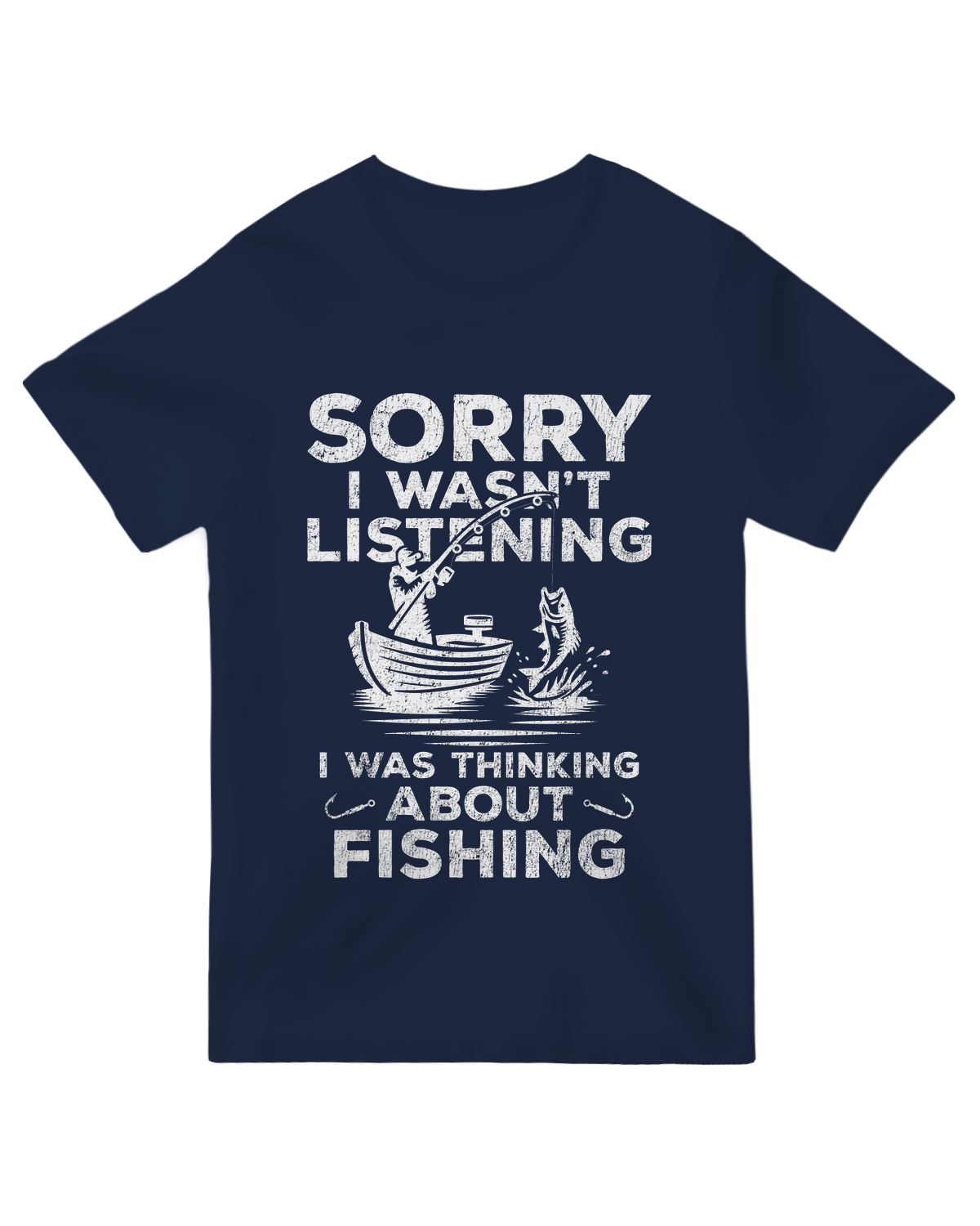 "Heather gray sarcastic fishing t-shirt with humorous angler design"