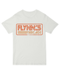 "Heather gray 80s retro t-shirt with Flynn's Arcade vintage logo - classic video game nostalgia tee for Tron fans"