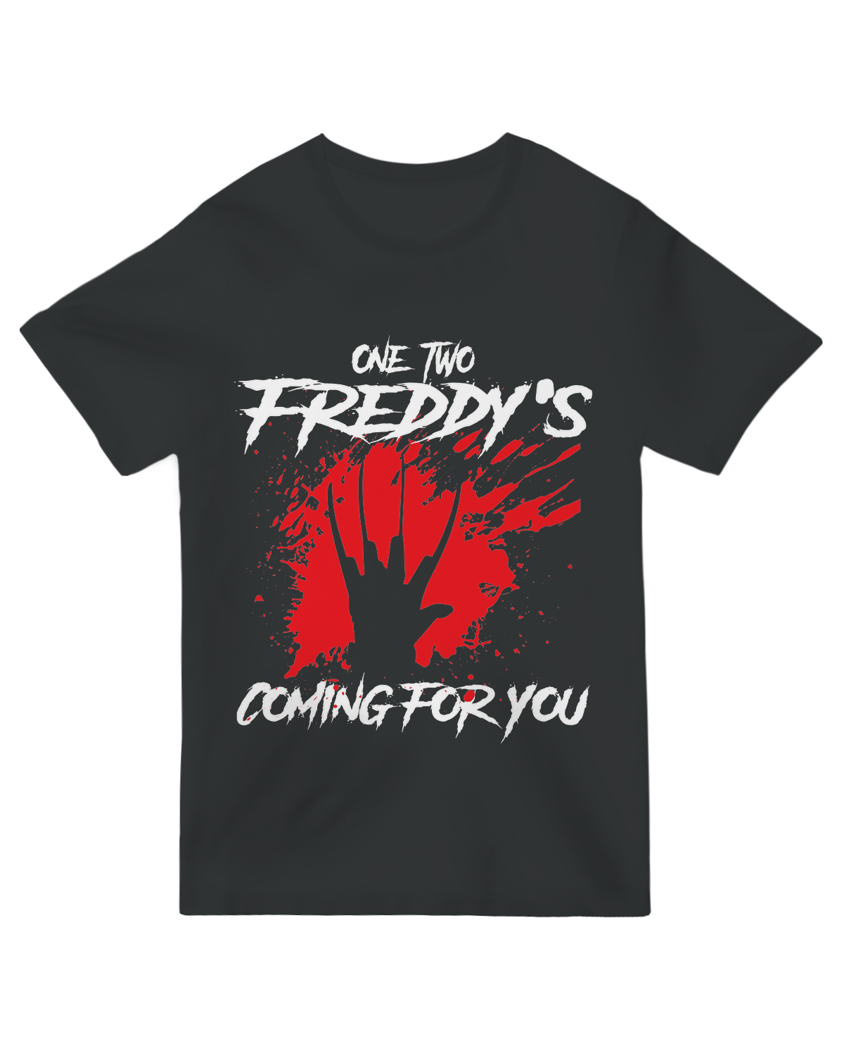 "Retro 'Freddy's Coming For You' horror t-shirt for nightmare-themed slasher fans"