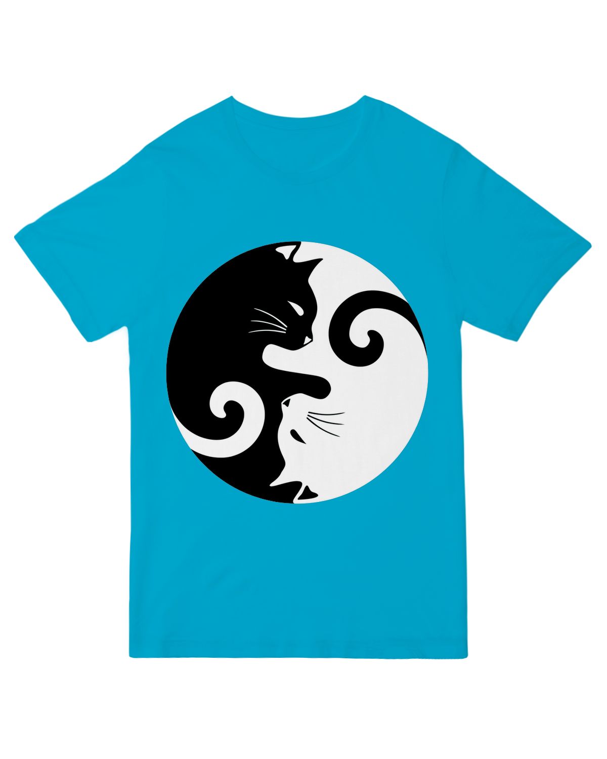 "Black "Cats Rule" funny cat t-shirt - soft cotton graphic tee for cat lovers and pet owners"