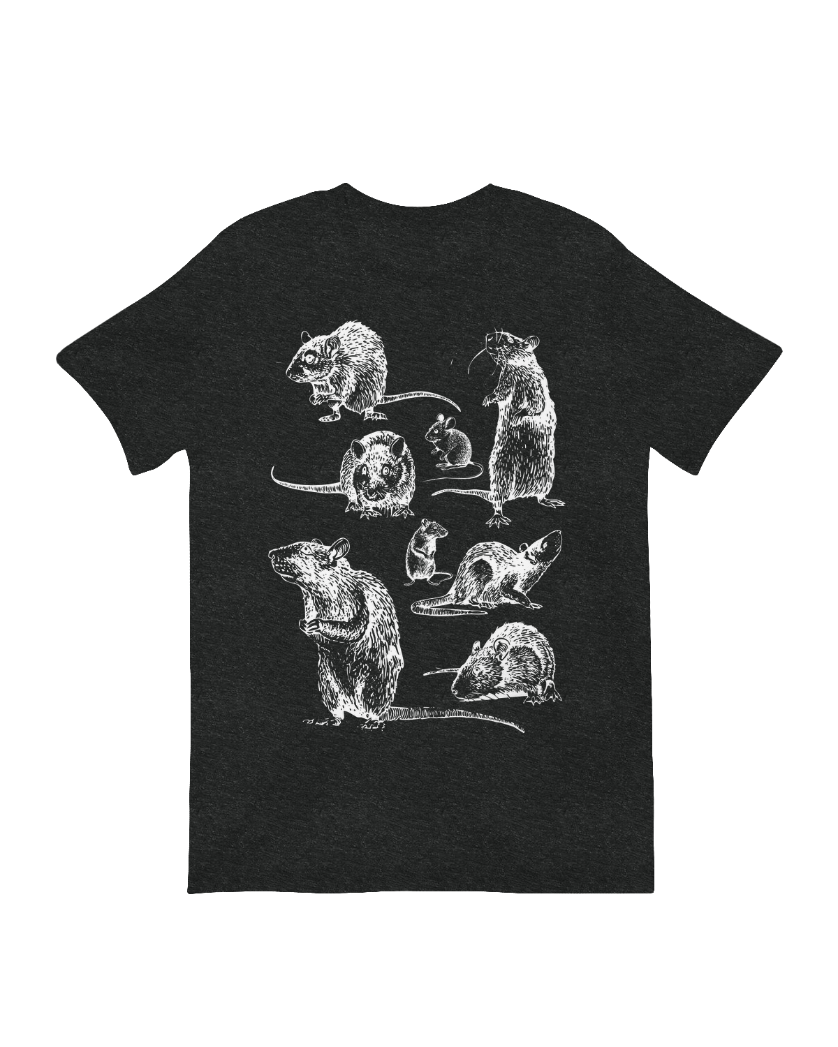 "Playful 'Crazy Rats' graphic t-shirt for rodent lovers and pet humor fans"