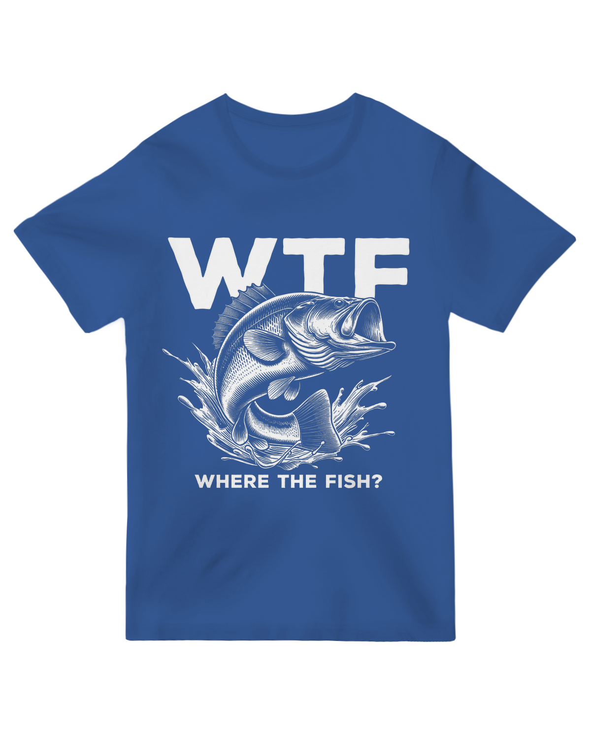 "Navy blue funny fishing t-shirt with humorous angler design - perfect for sarcastic fishermen"