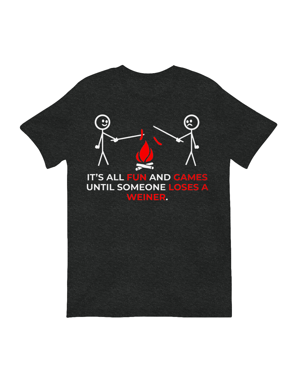 "Lose a wiener" funny hot dog graphic tee – BBQ humor shirt with distressed sausage design on cotton