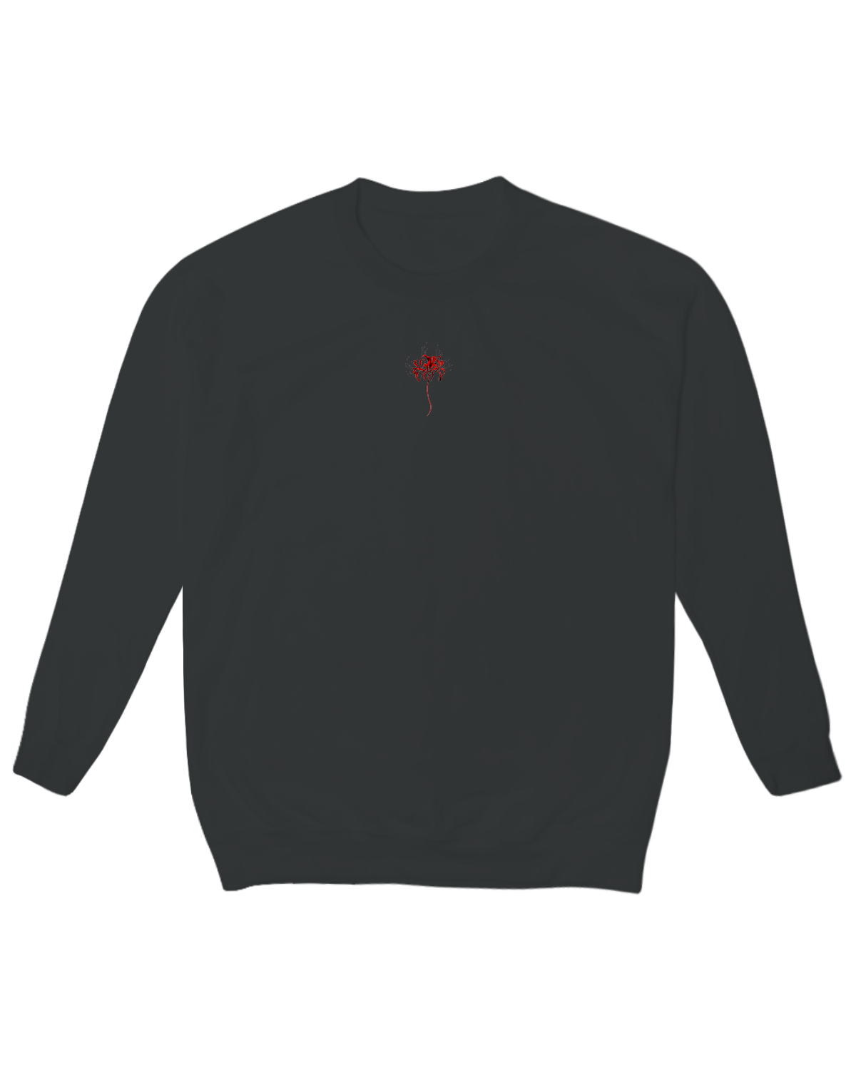 "Ghoul’s Goodbye" black crew neck sweatshirt with vintage horror print – gothic streetwear for spooky season