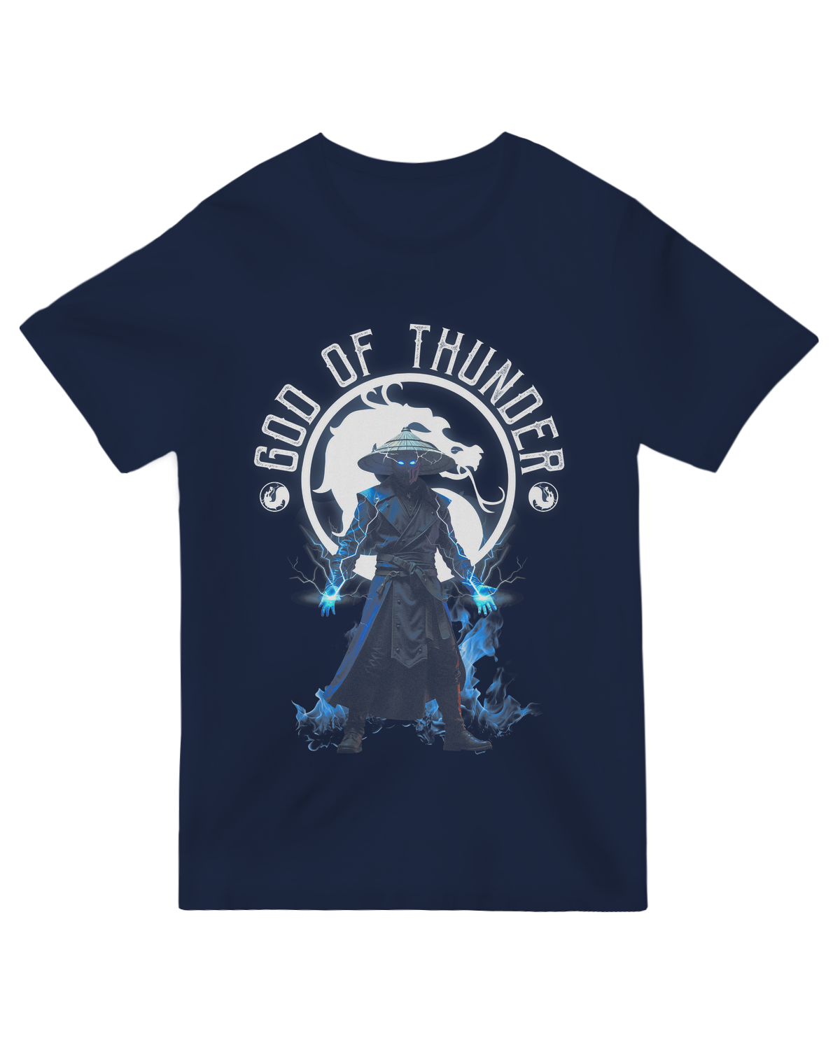 God of Thunder graphic t-shirt – Thor and lightning storm design on black cotton Marvel-inspired tee