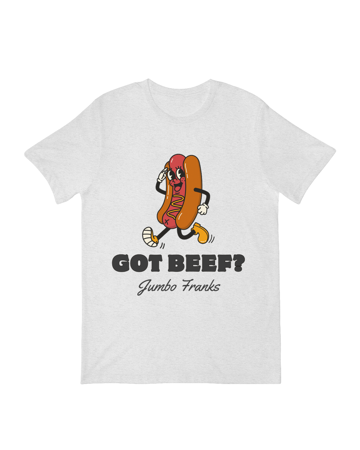 "Got Beef? Jumbo Franks meme shirt - Oversized hot dog design for BBQ lovers & food meme fans"