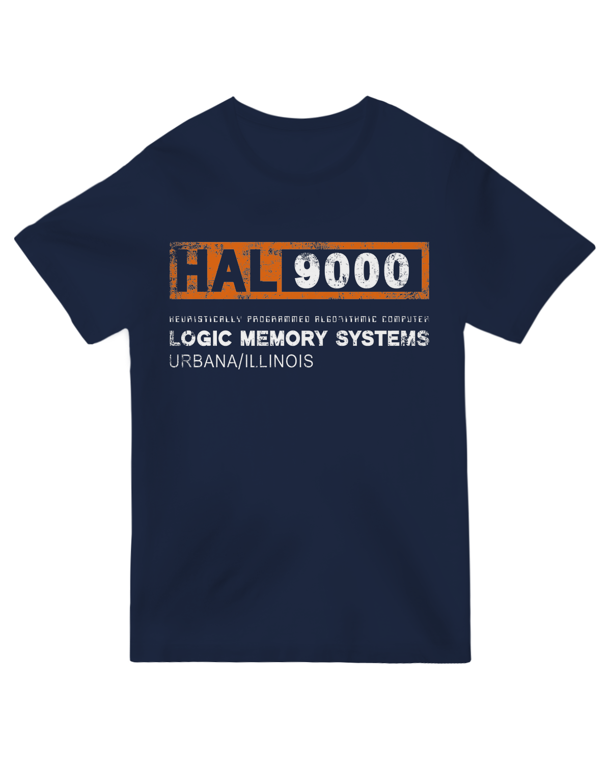 "HAL 9000 Distressed Vintage T-Shirt - 2001: A Space Odyssey Retro Sci-Fi Graphic Tee"