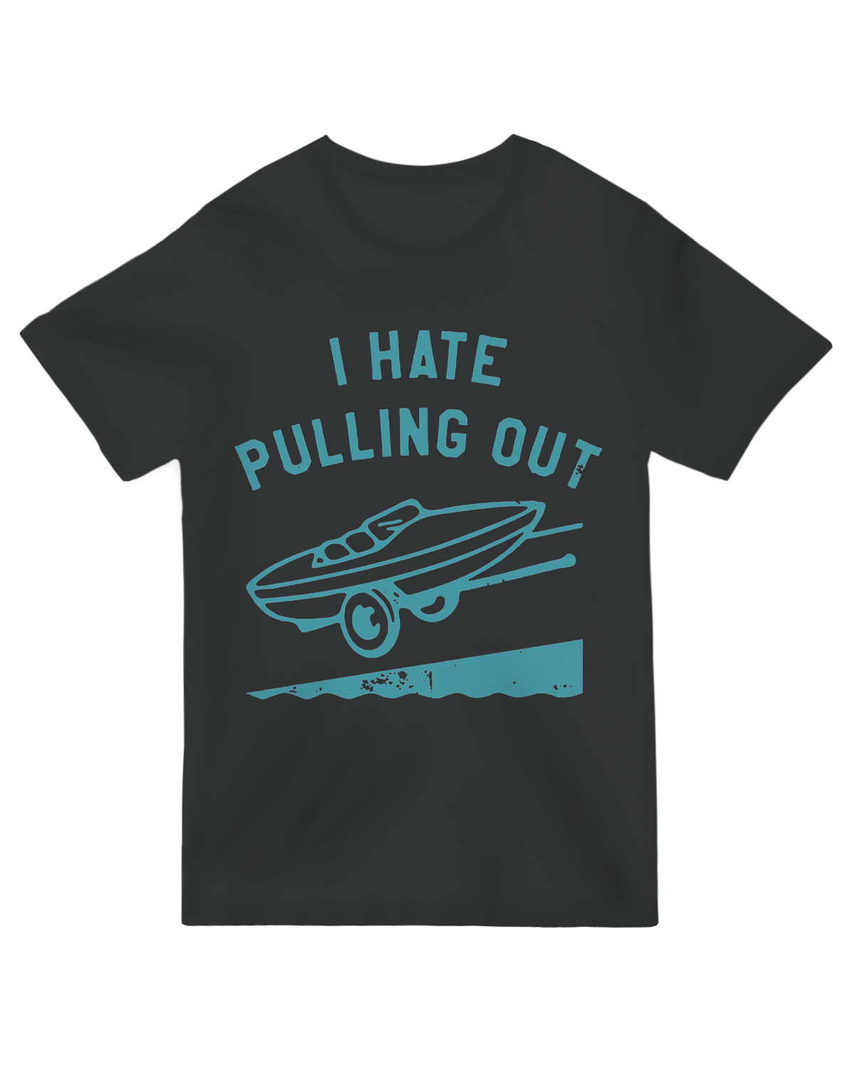 "I Hate Pulling Out" graphic tee with racing stripe design – soft cotton shirt for car lovers